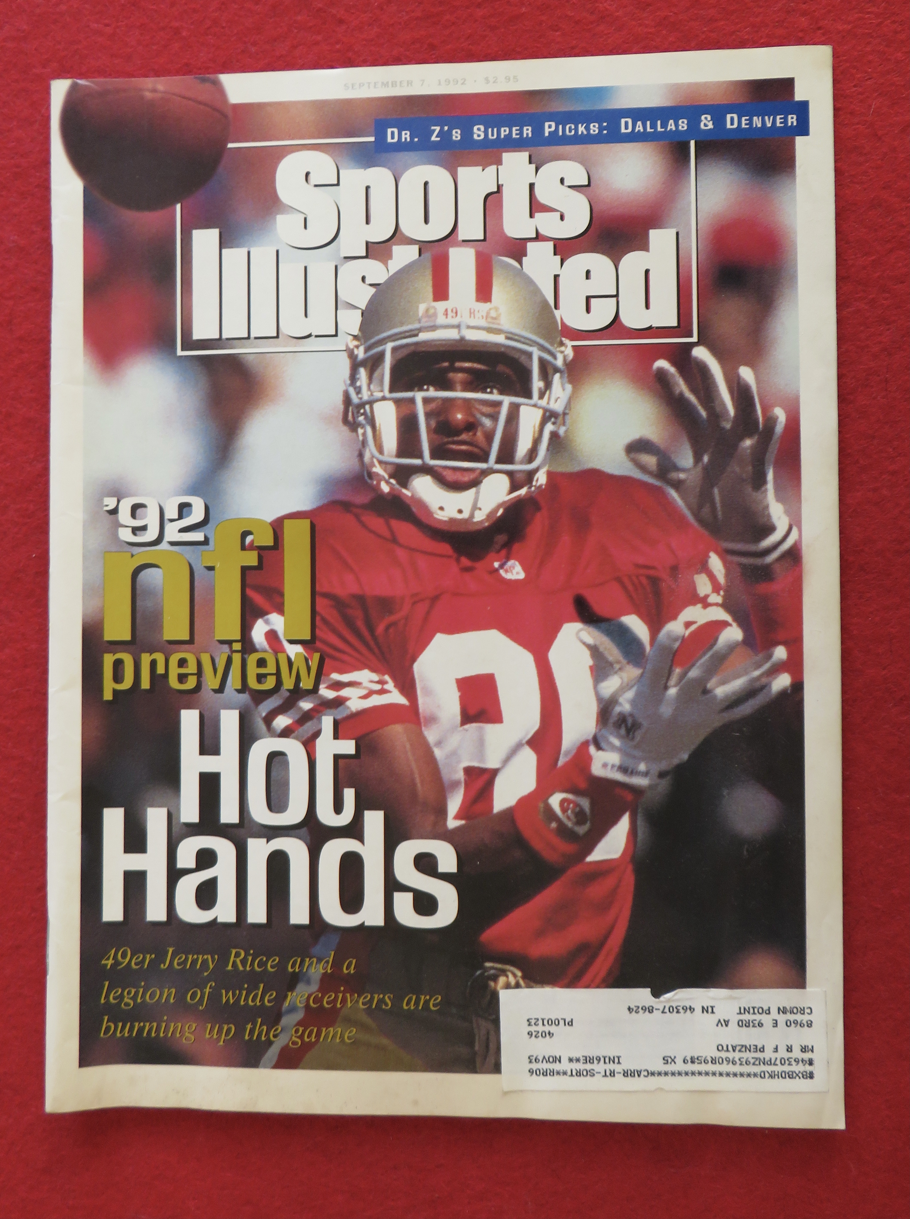 Sport Illustrated Magazine September 7, 1992 Jerry Rice