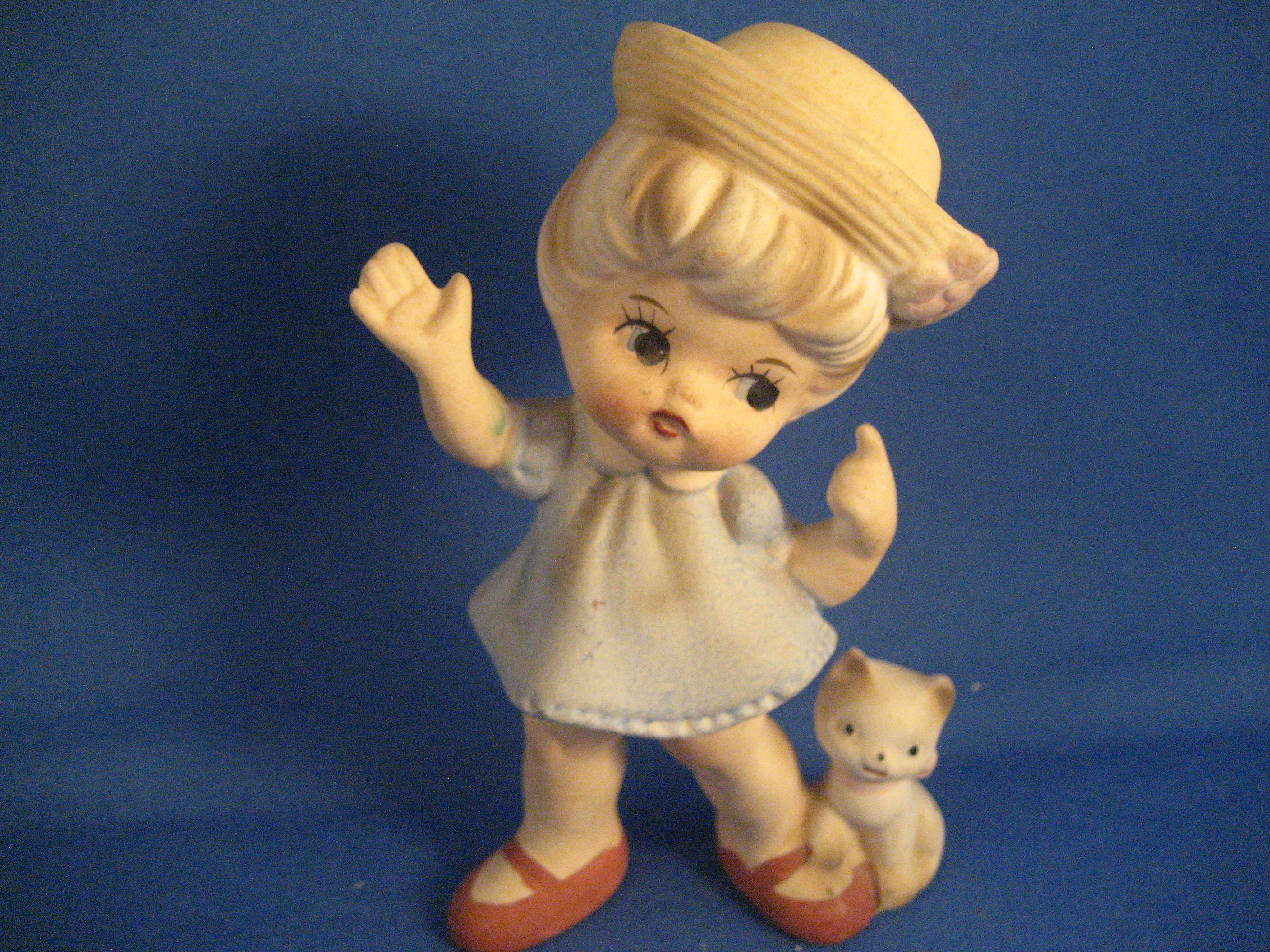 Norleans Girl with Cat Figurine