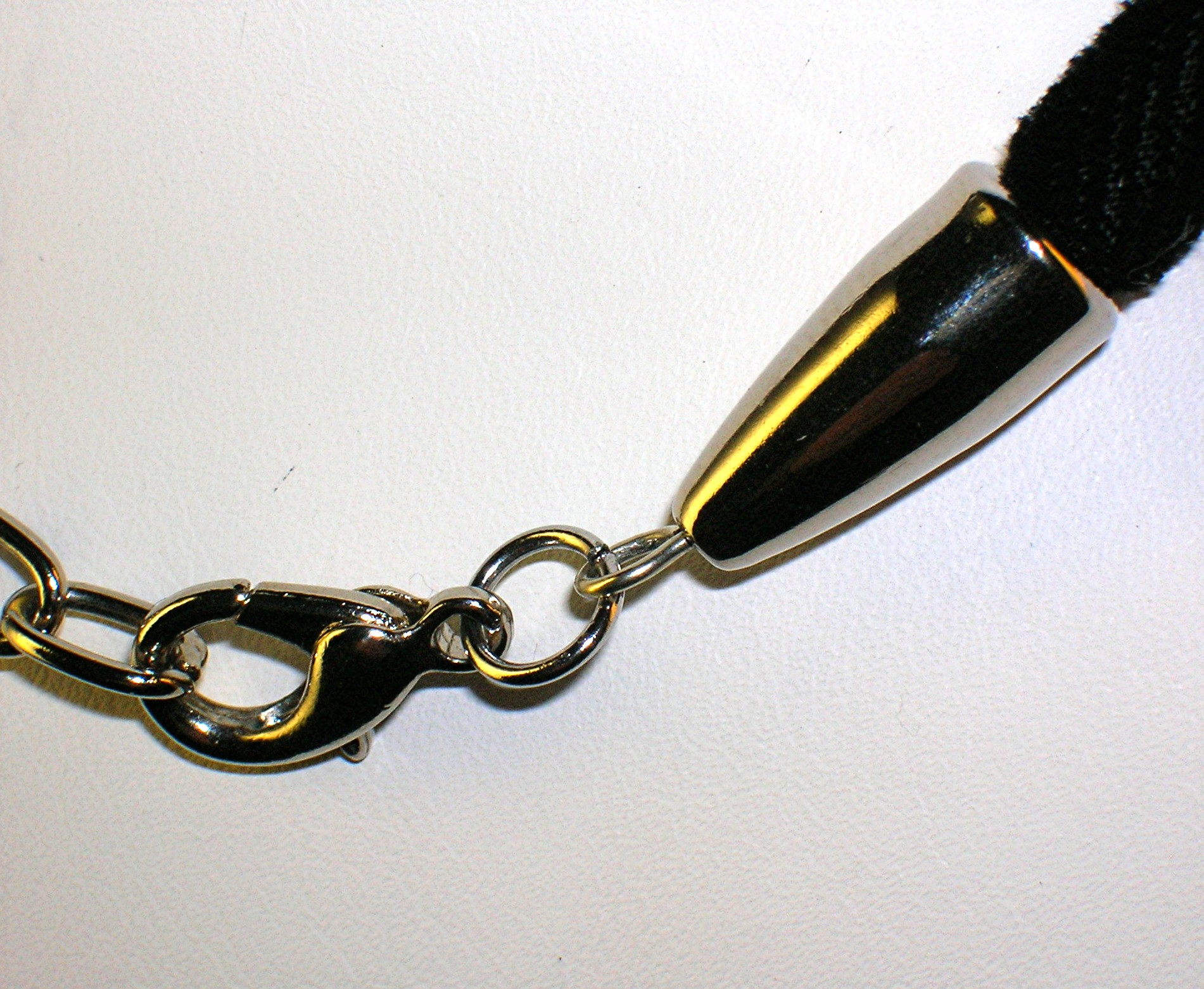 Black Velvet  Faux Pearl Silvertone Necklace