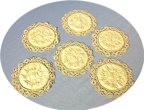 Linen Doilies 12  Hand Made Tatting