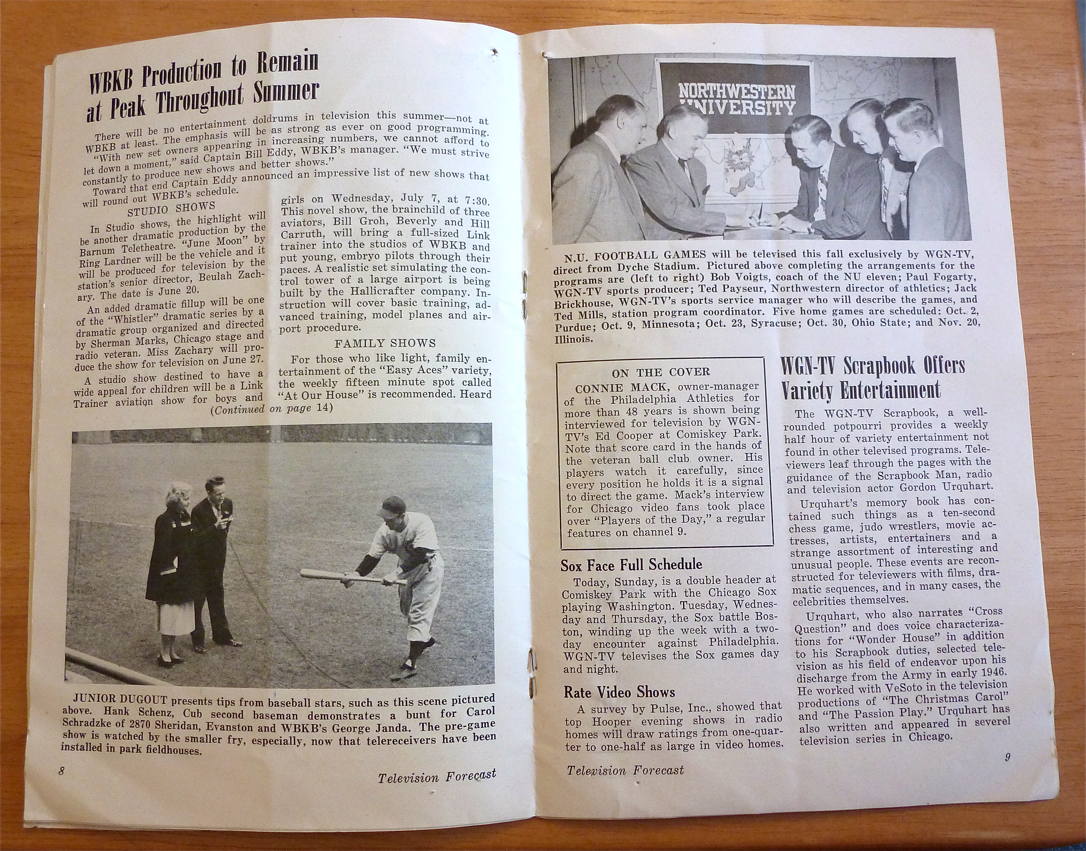 1948 Chicago Television Forecast Vol.1-#6 Connie Mack