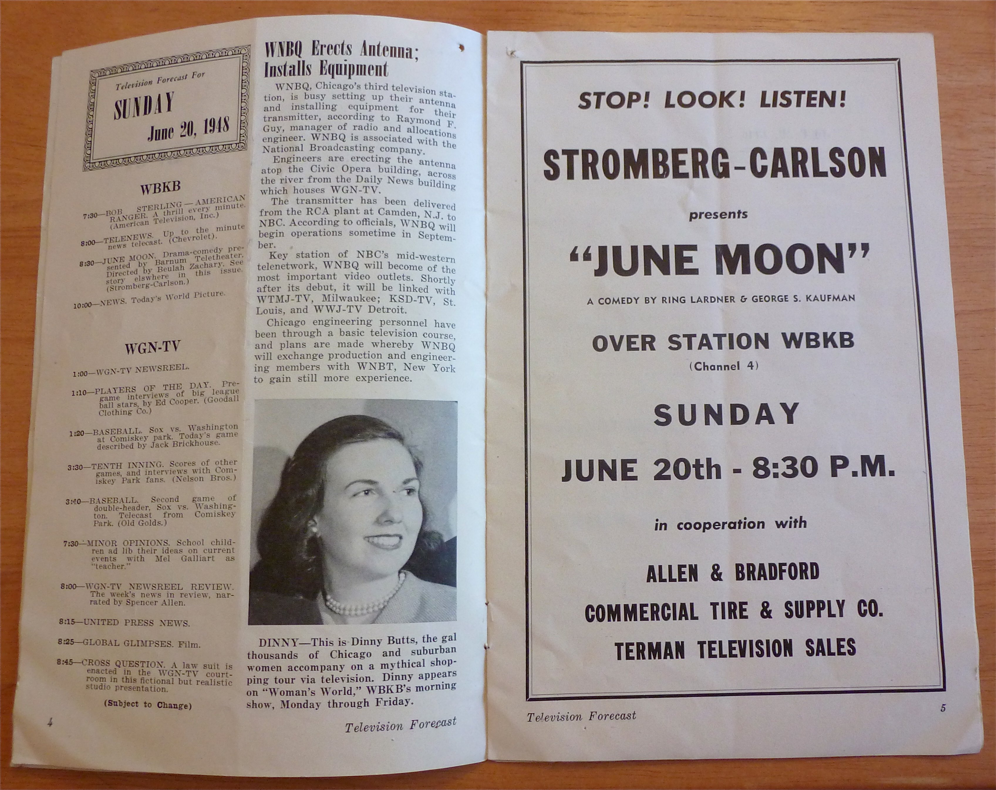 1948 Chicago Television Forecast Vol.1-#6 Connie Mack