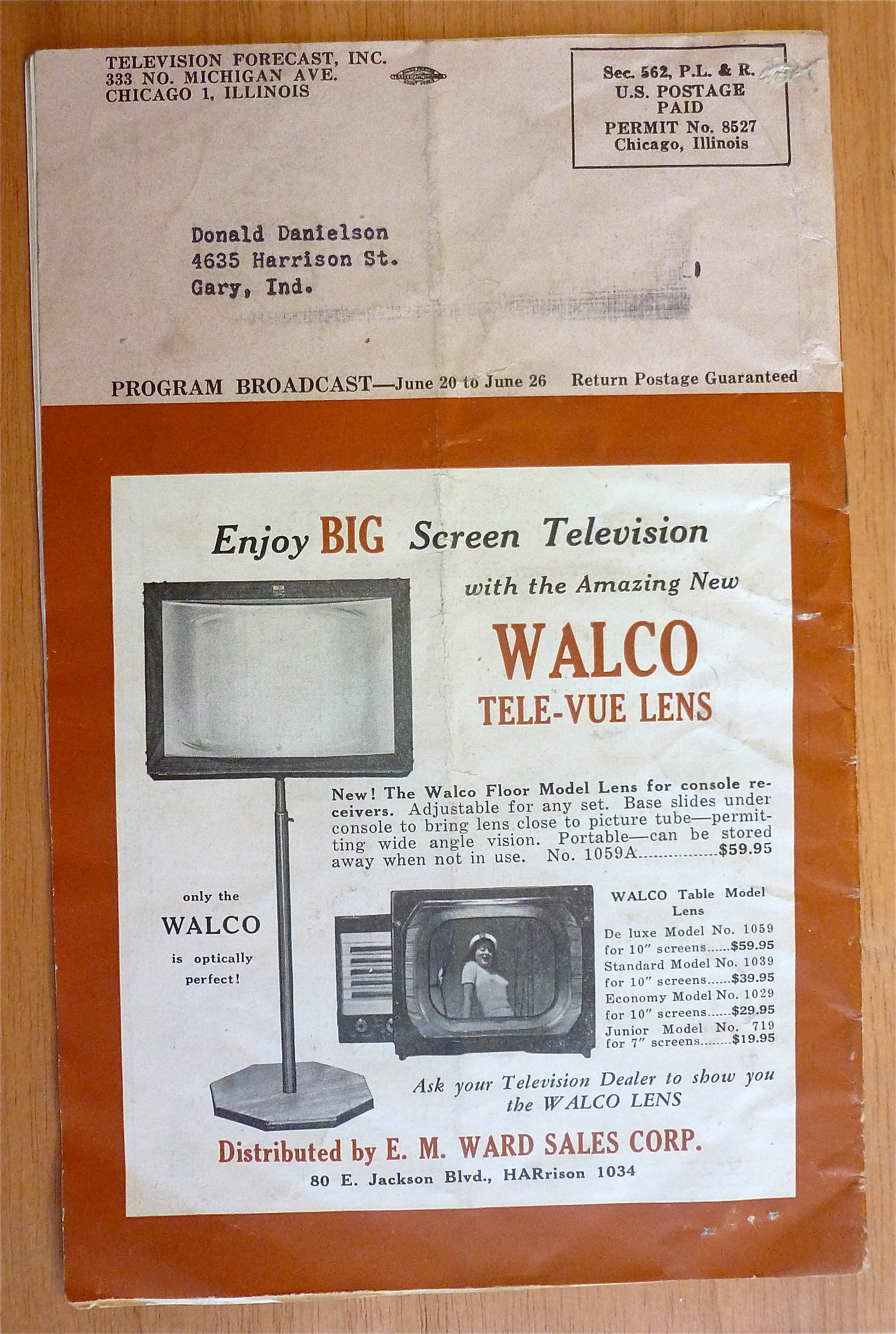 1948 Chicago Television Forecast Vol.1-#6 Connie Mack