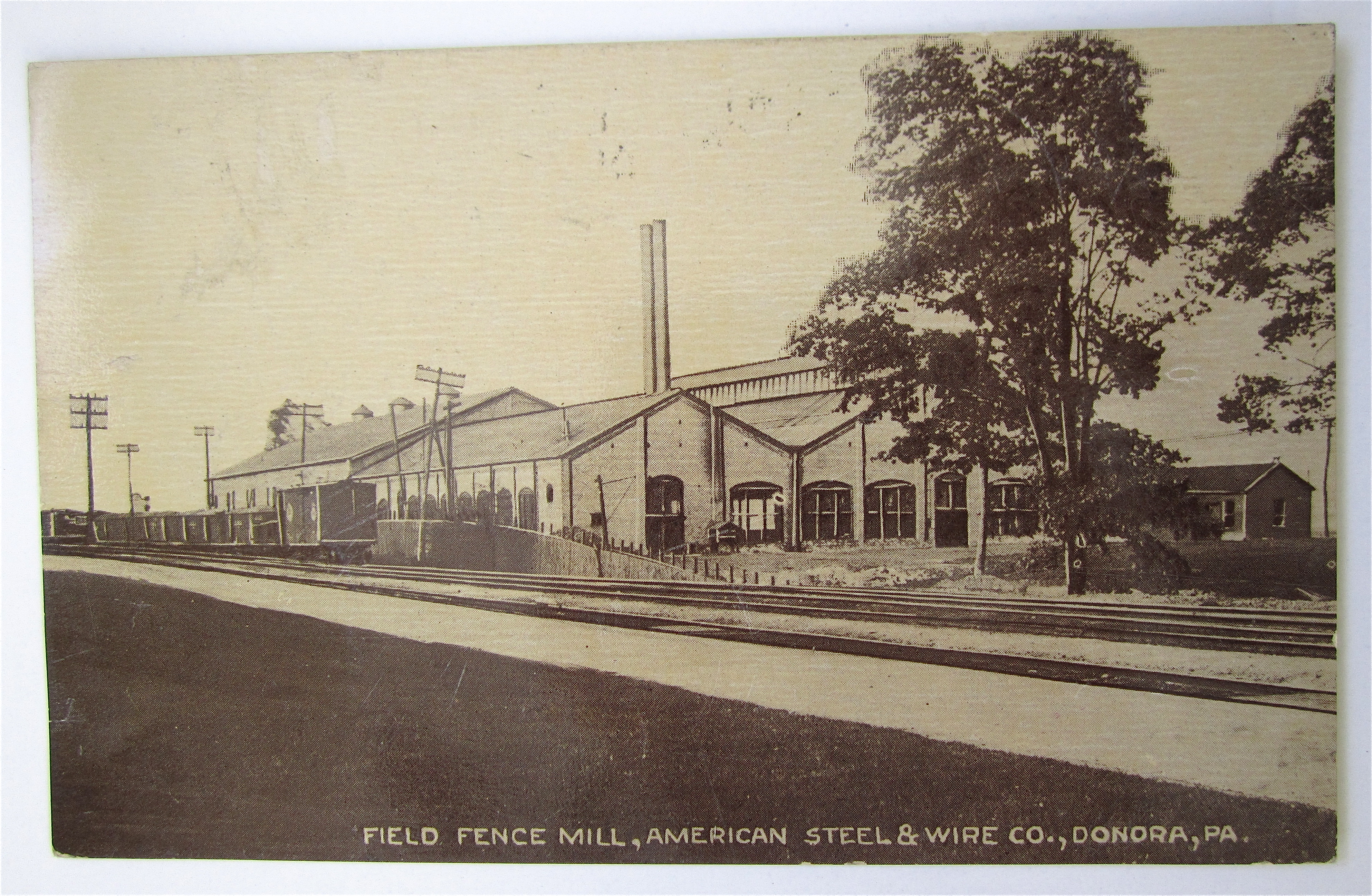 Field Fence Mill, Donora PA Postcard