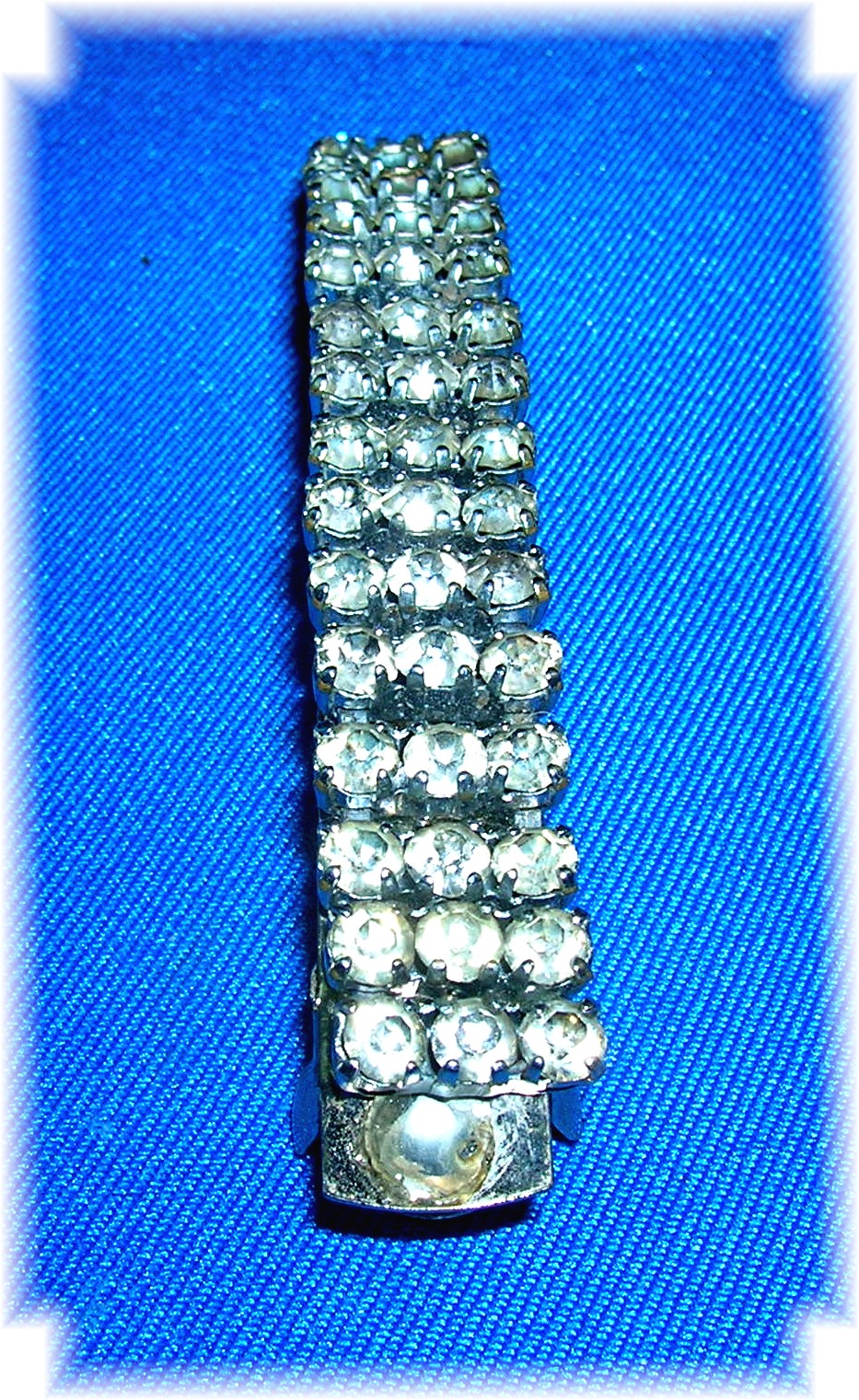 3 Row Vintage Rhinestone Hair Barrette