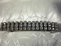 3 Row Vintage Rhinestone Hair Barrette