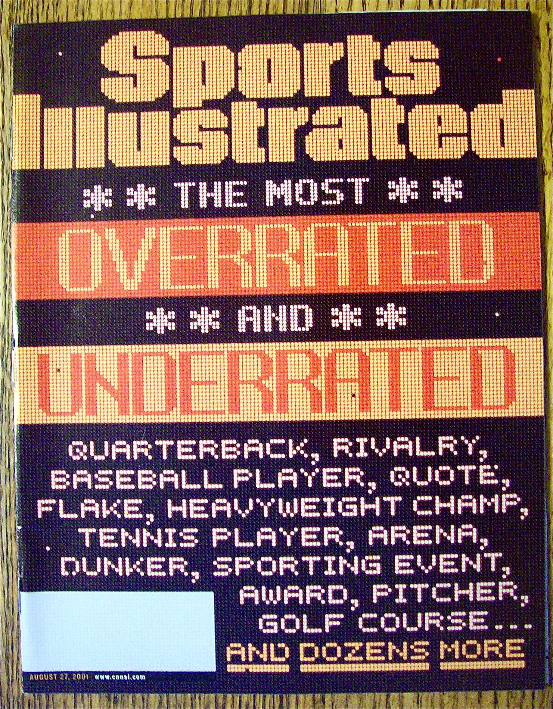 Sports Illustrated Magazine August 27, 2001 Overrated