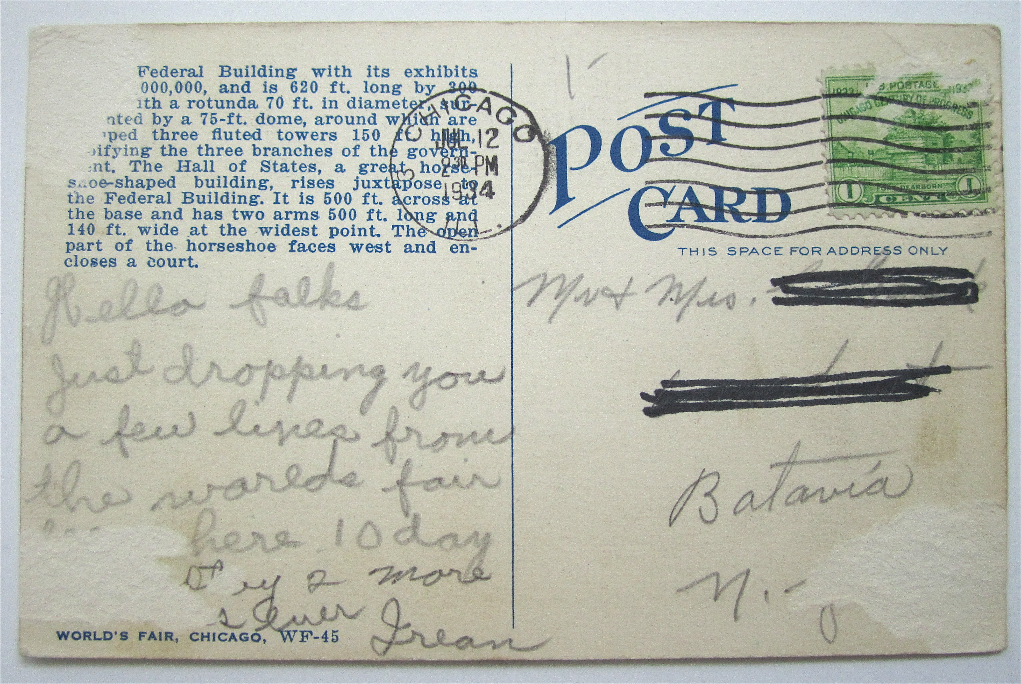 Federal Building And Court Of States Postcard