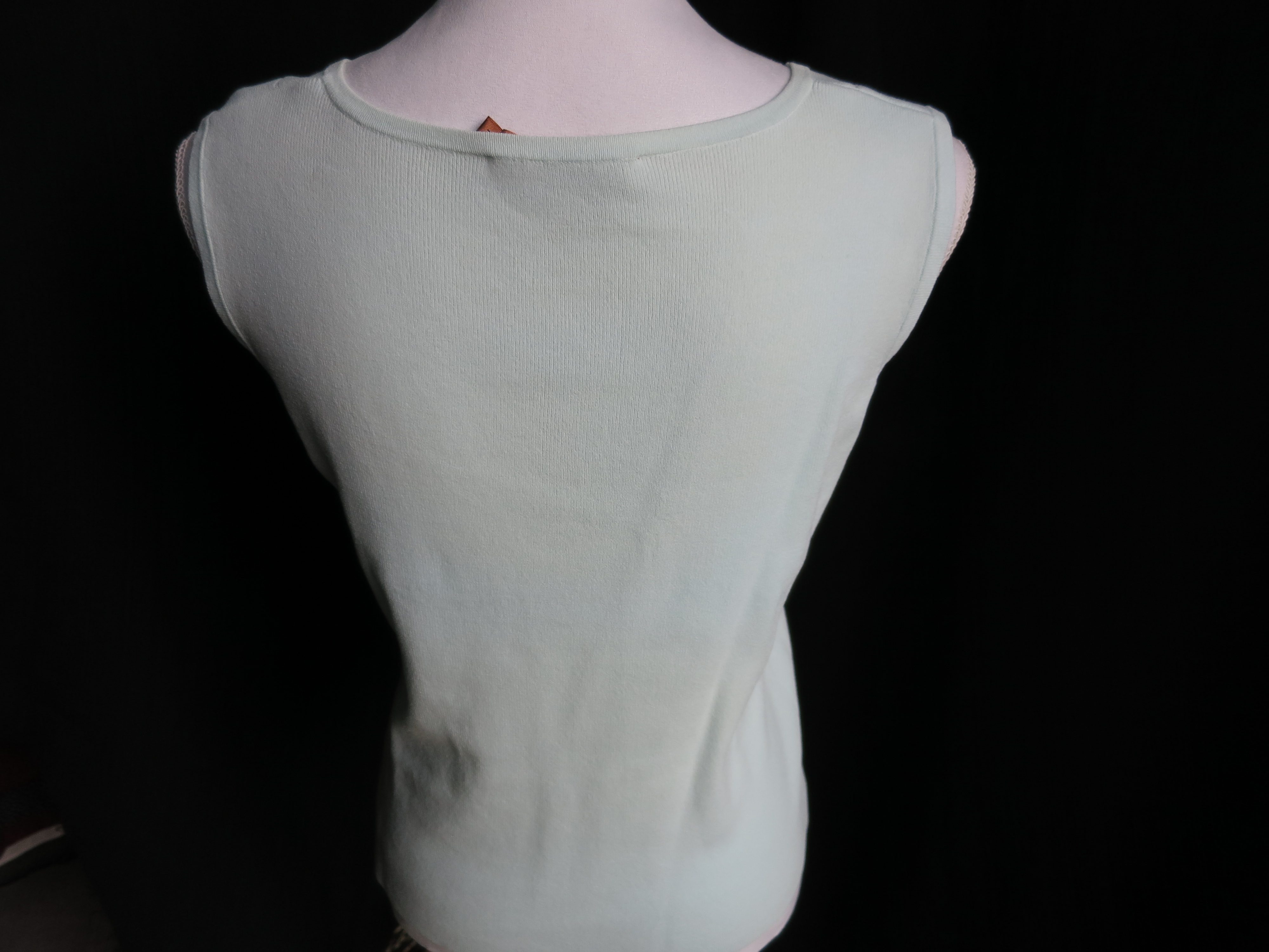 Belldini Black Knit Sparkling Scoop Neck Tank Top Large