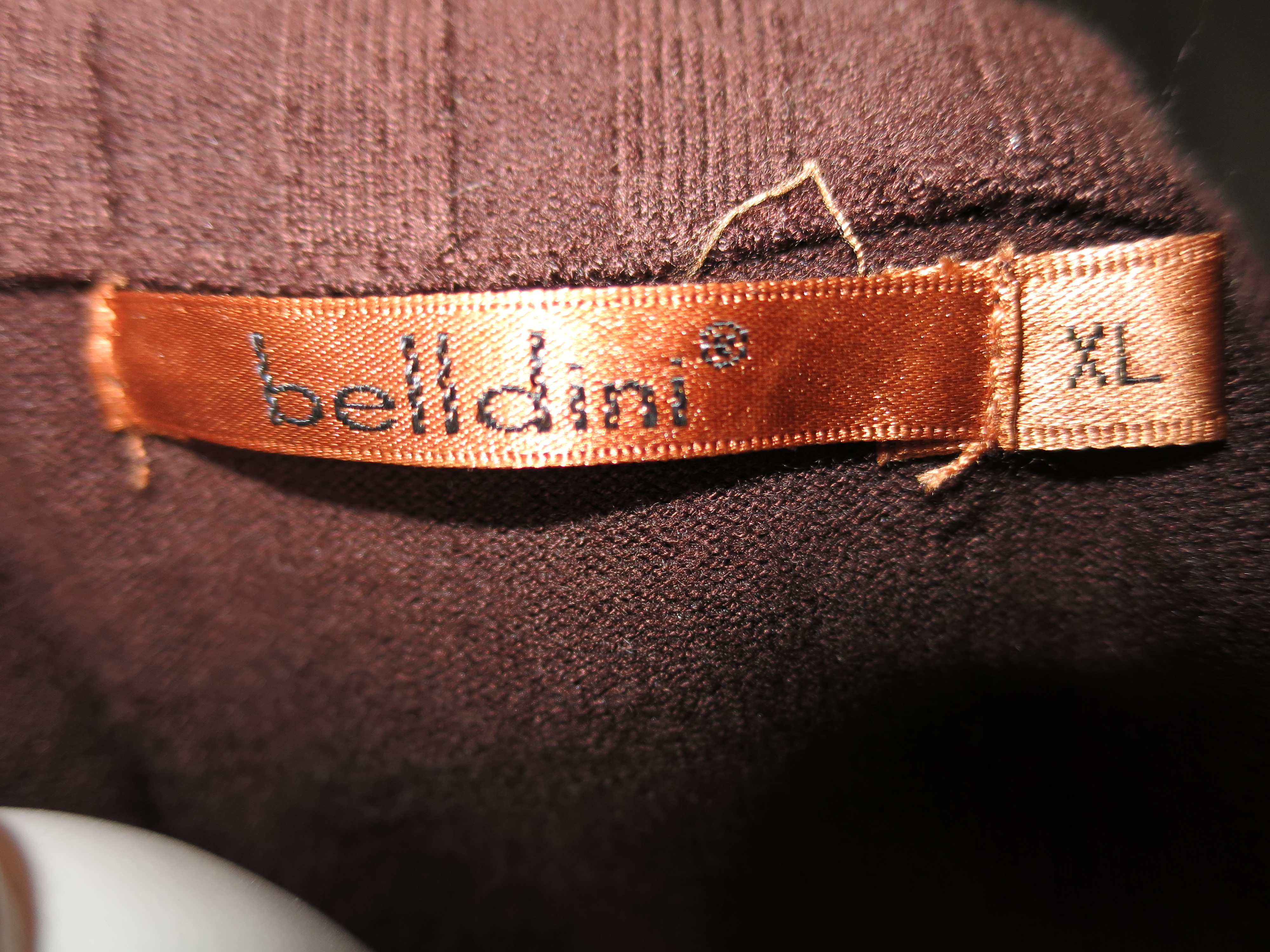 Belldini Brown Knit Pull Over Split Neck Sweater XL
