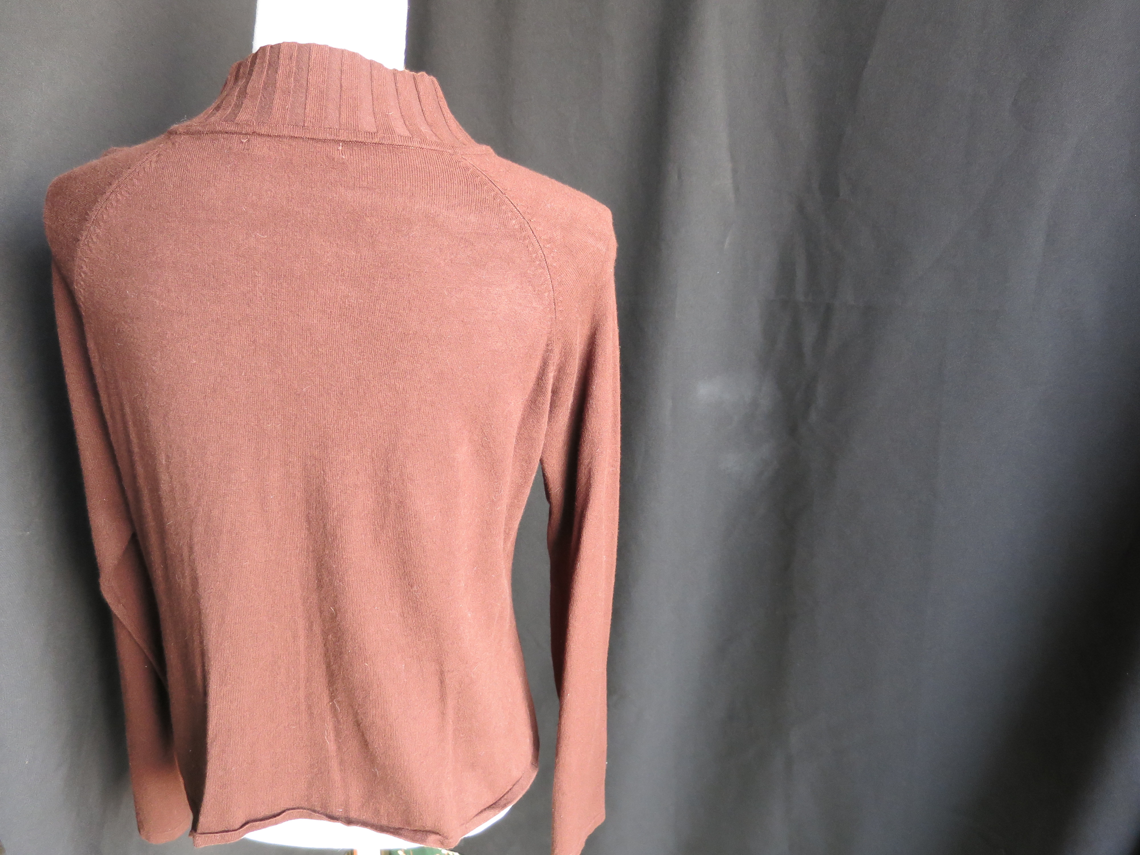 Belldini Brown Knit Pull Over Split Neck Sweater XL