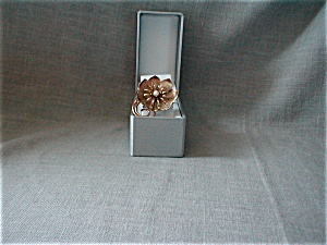 Flower Brooch with Pearl in the Center