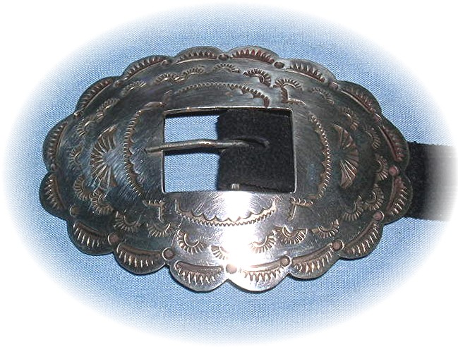 Sterling Silver Hand Hammered Concho Belt