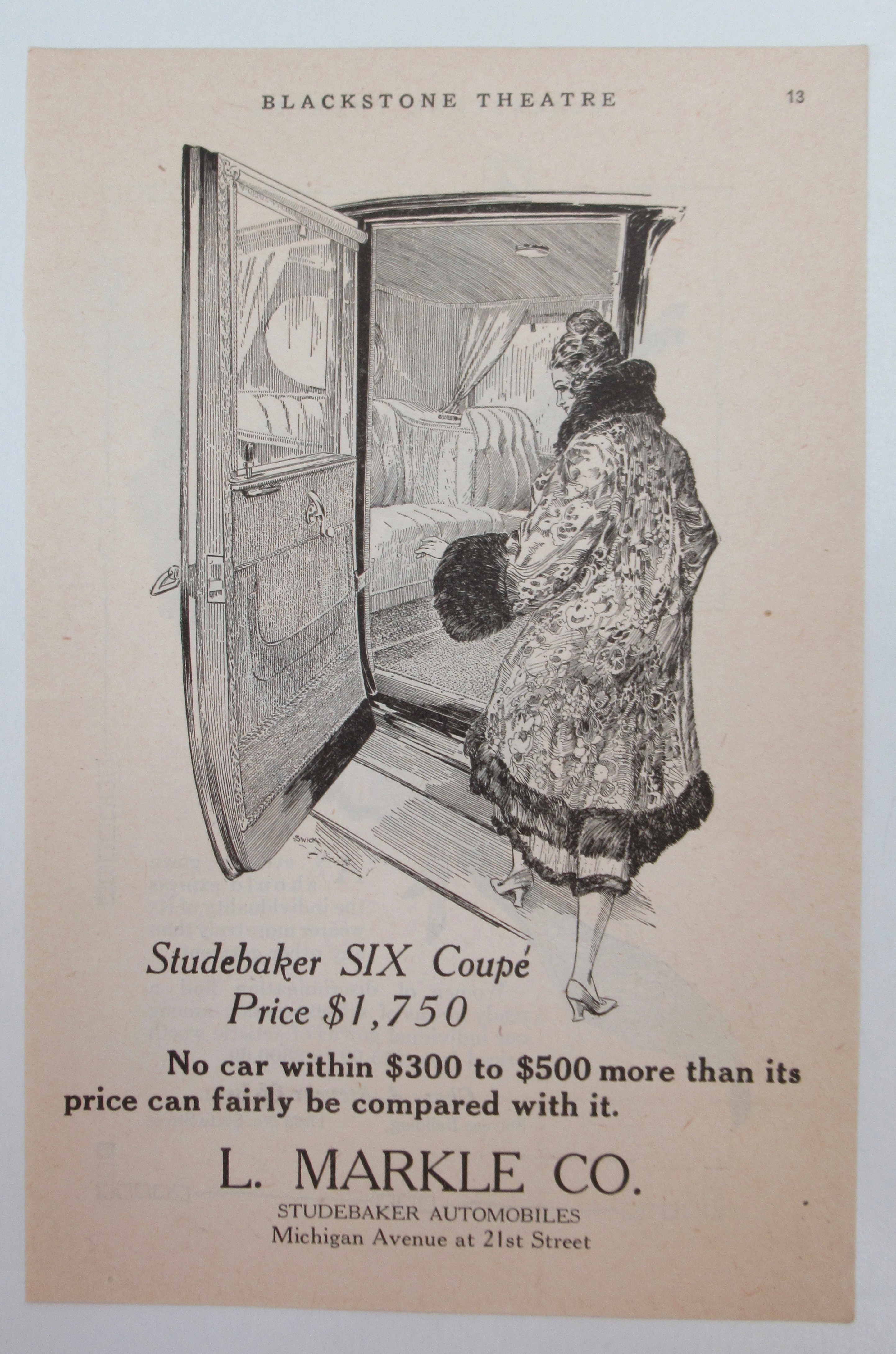 1917 Studebaker Automobiles with Studebaker Six Coupe
