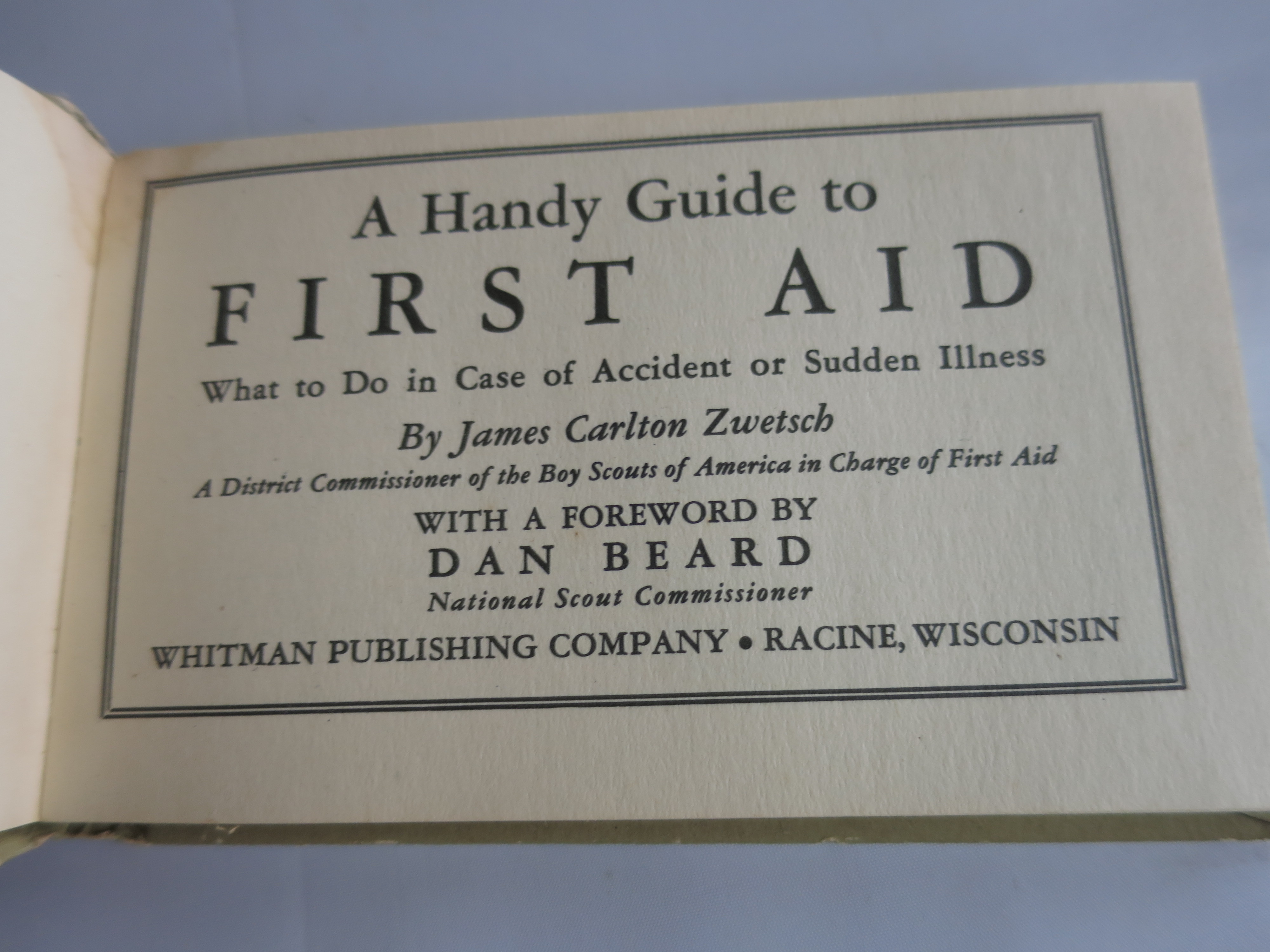 First Aid for the Injured 1937 book hard cover