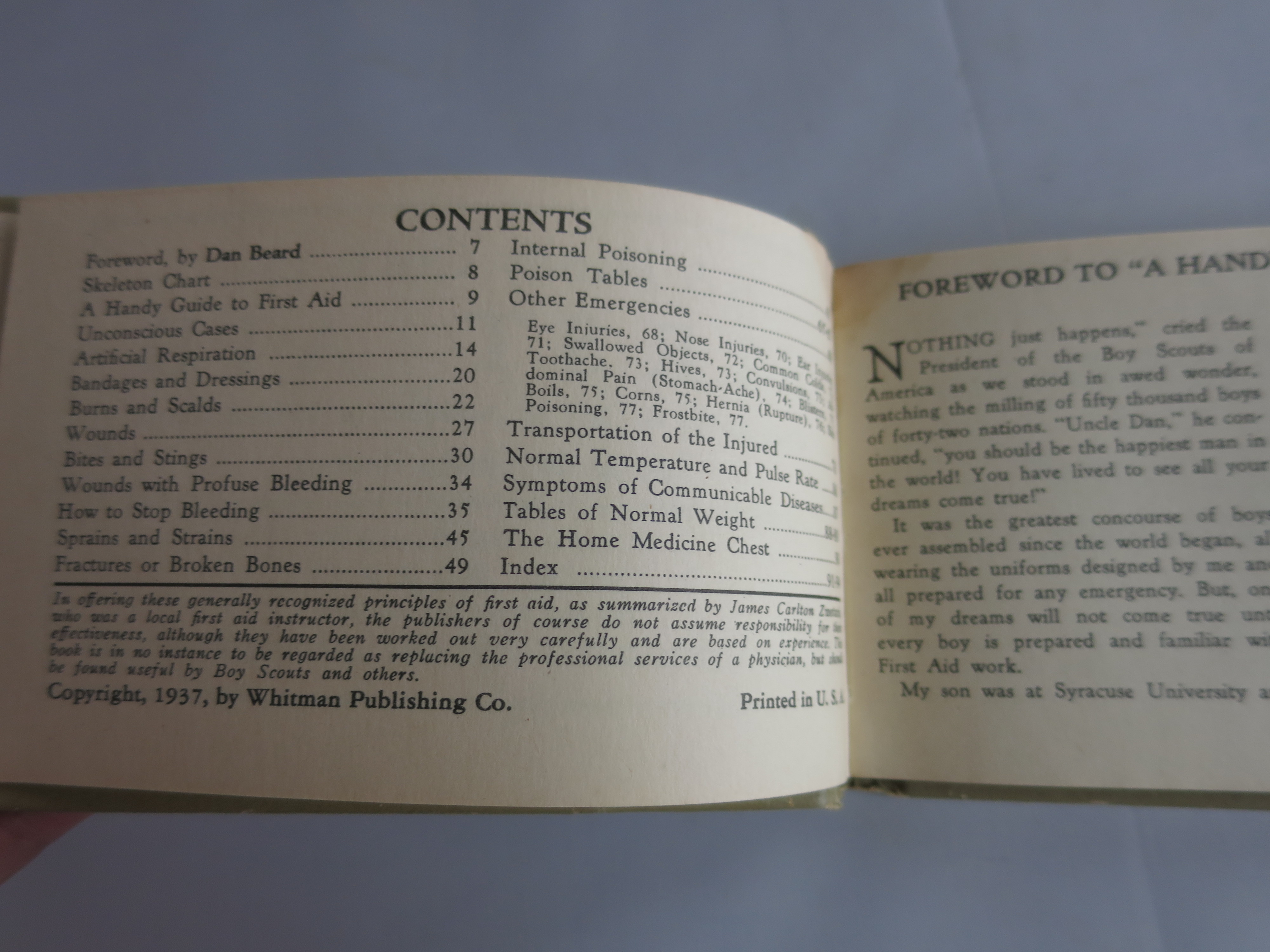 First Aid for the Injured 1937 book hard cover