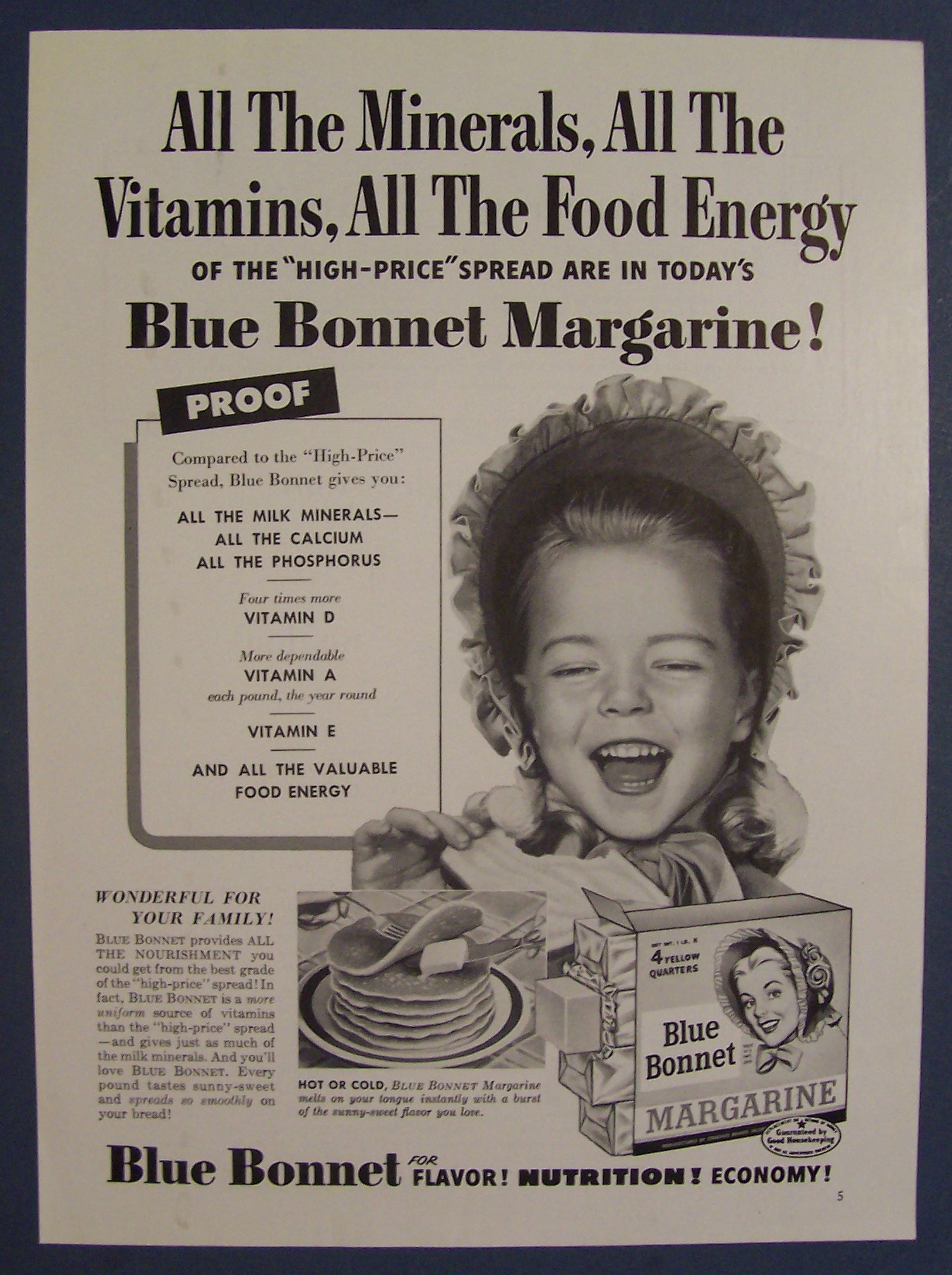 1955  Blue  Bonnet  Margarine