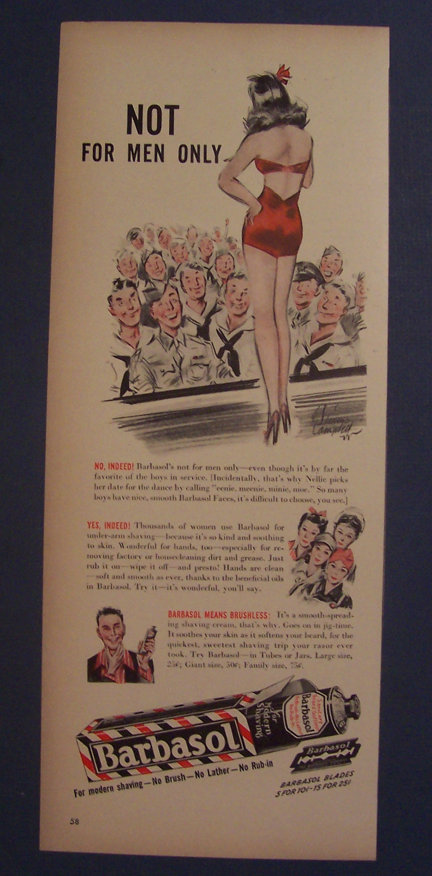 1943  Barbasol  Shaving  Cream