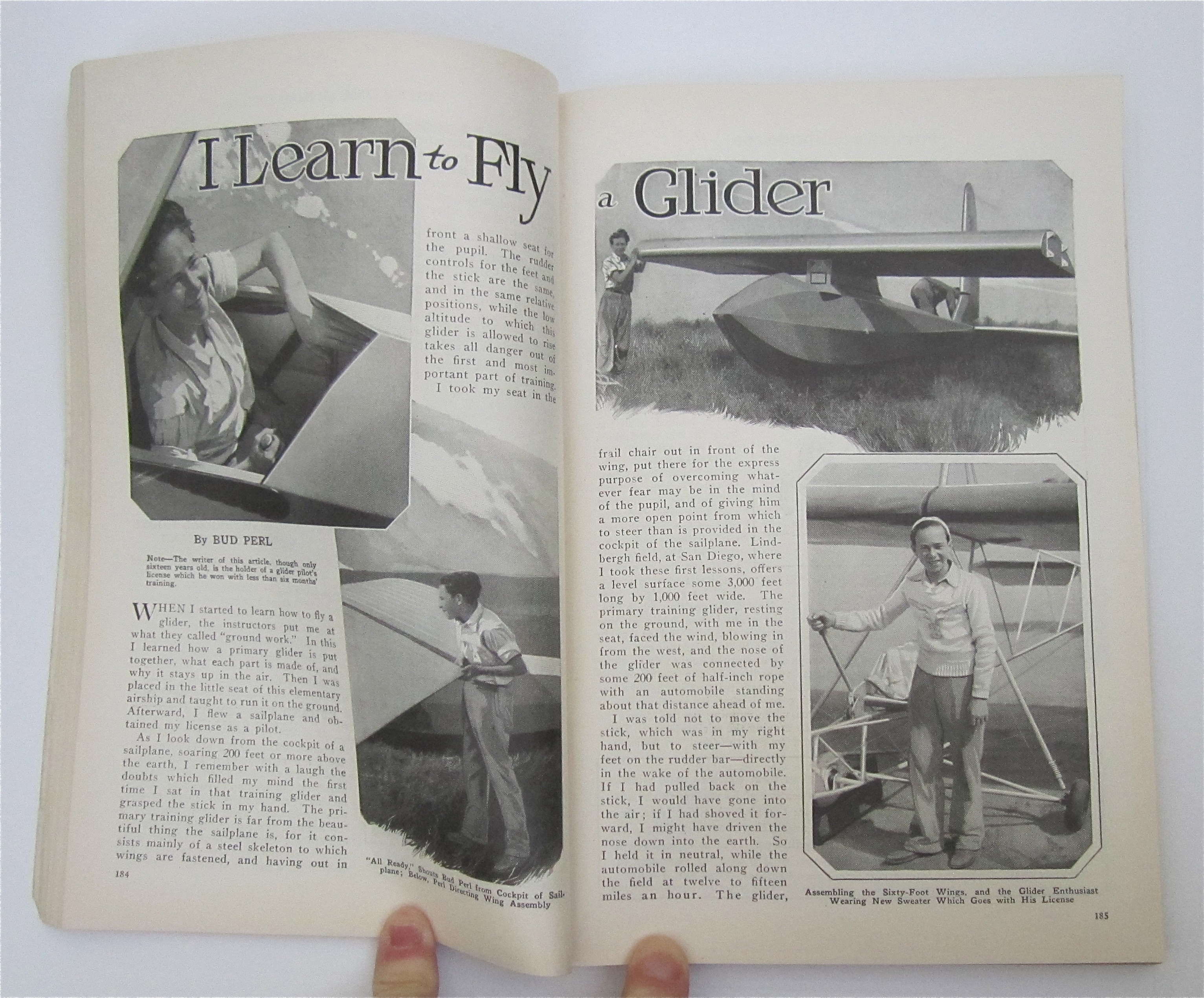 Popular Mechanics Magazine August 1930 Fly A Glider