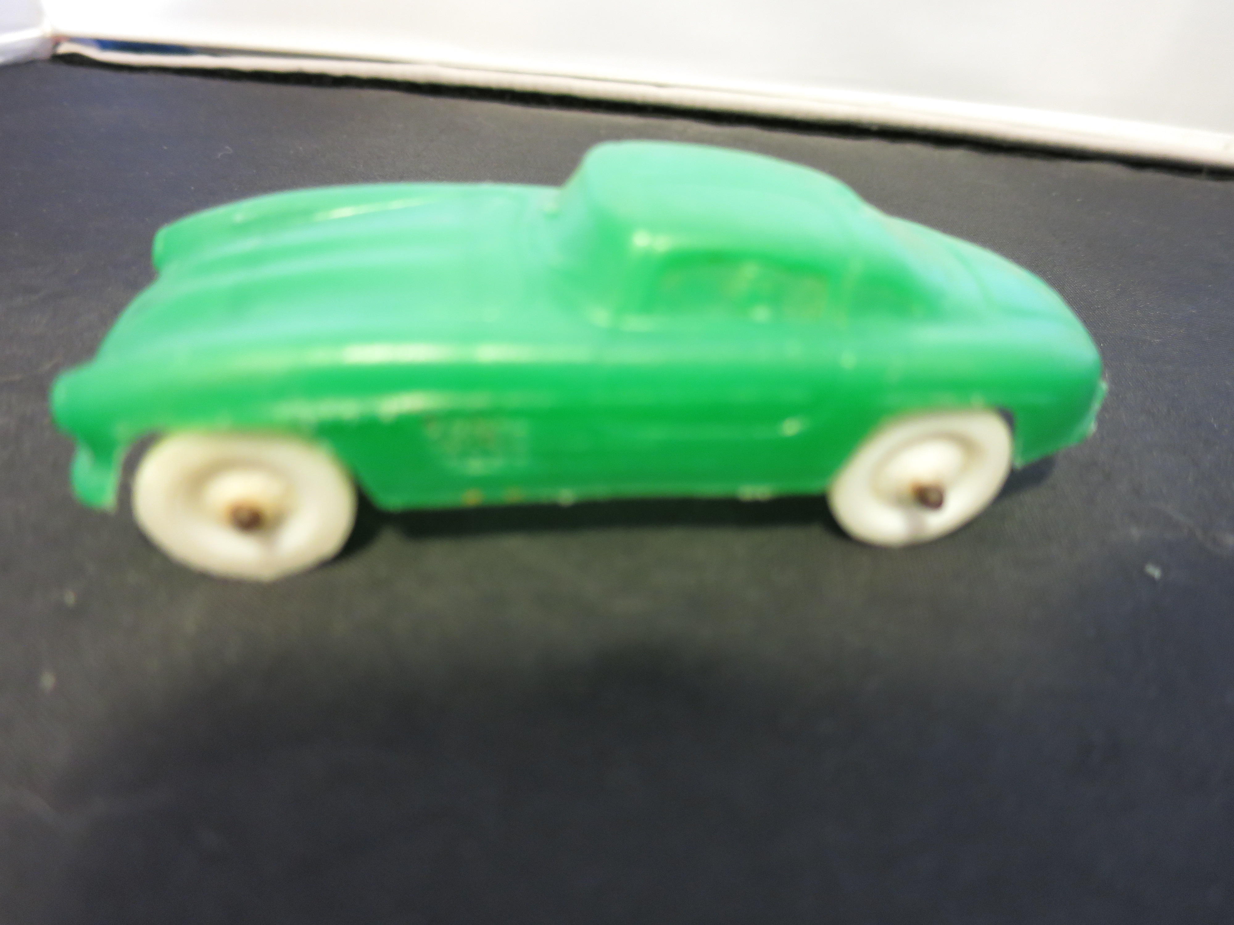 Vintage Auburn Rubber Green Racer Car
