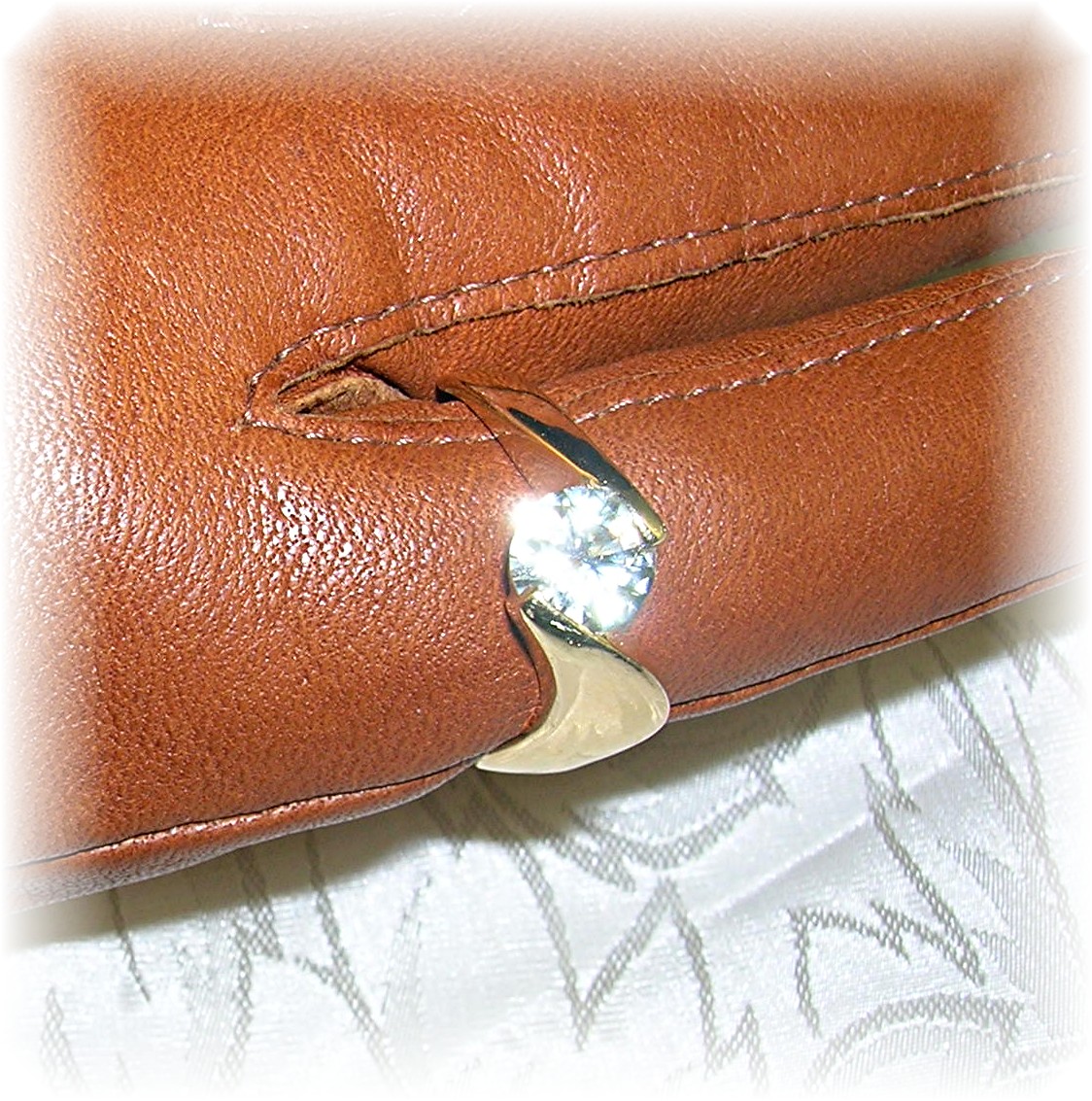 14K Gold and 1 ct Moissanite Ring