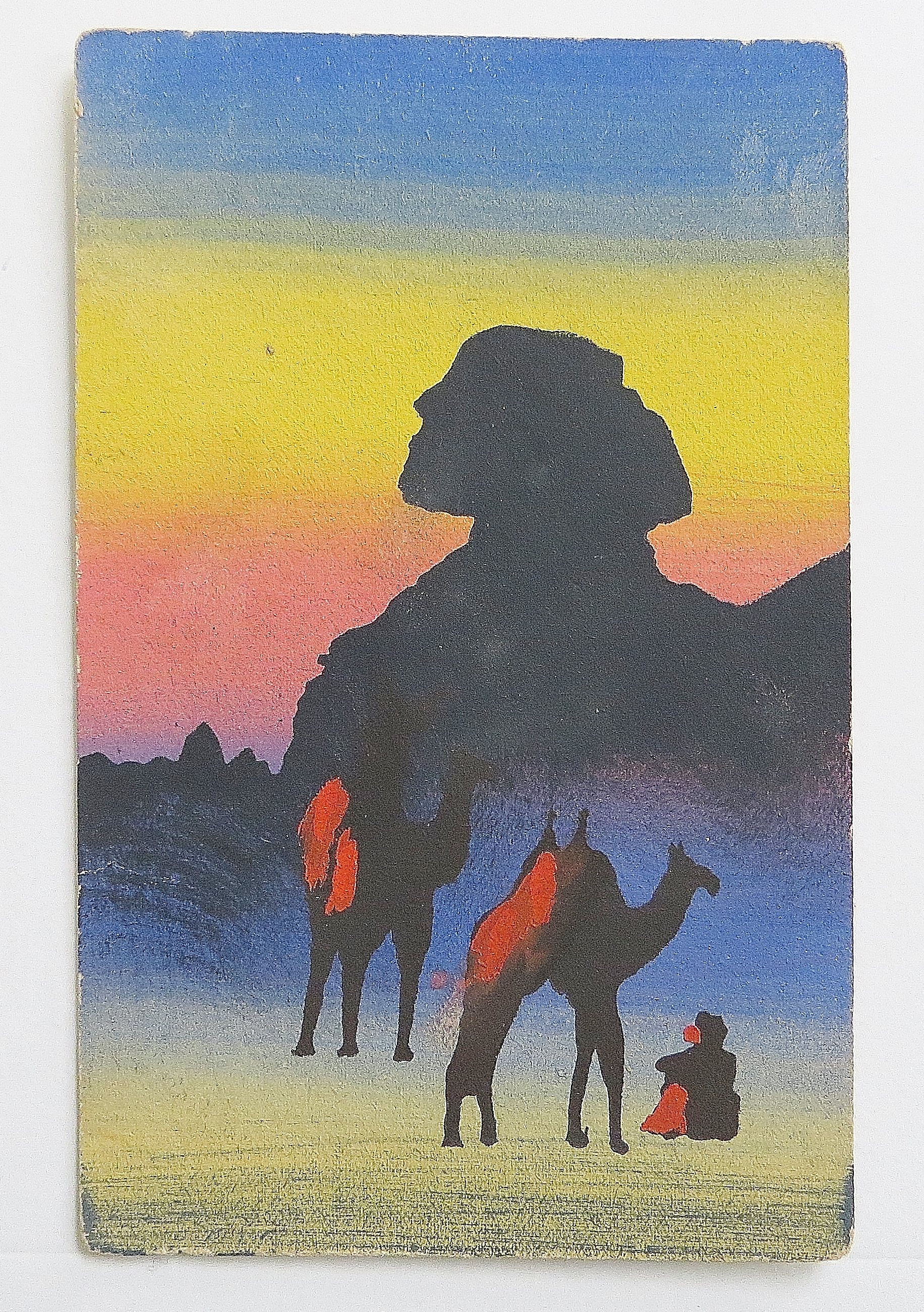 People With Camels Postcard