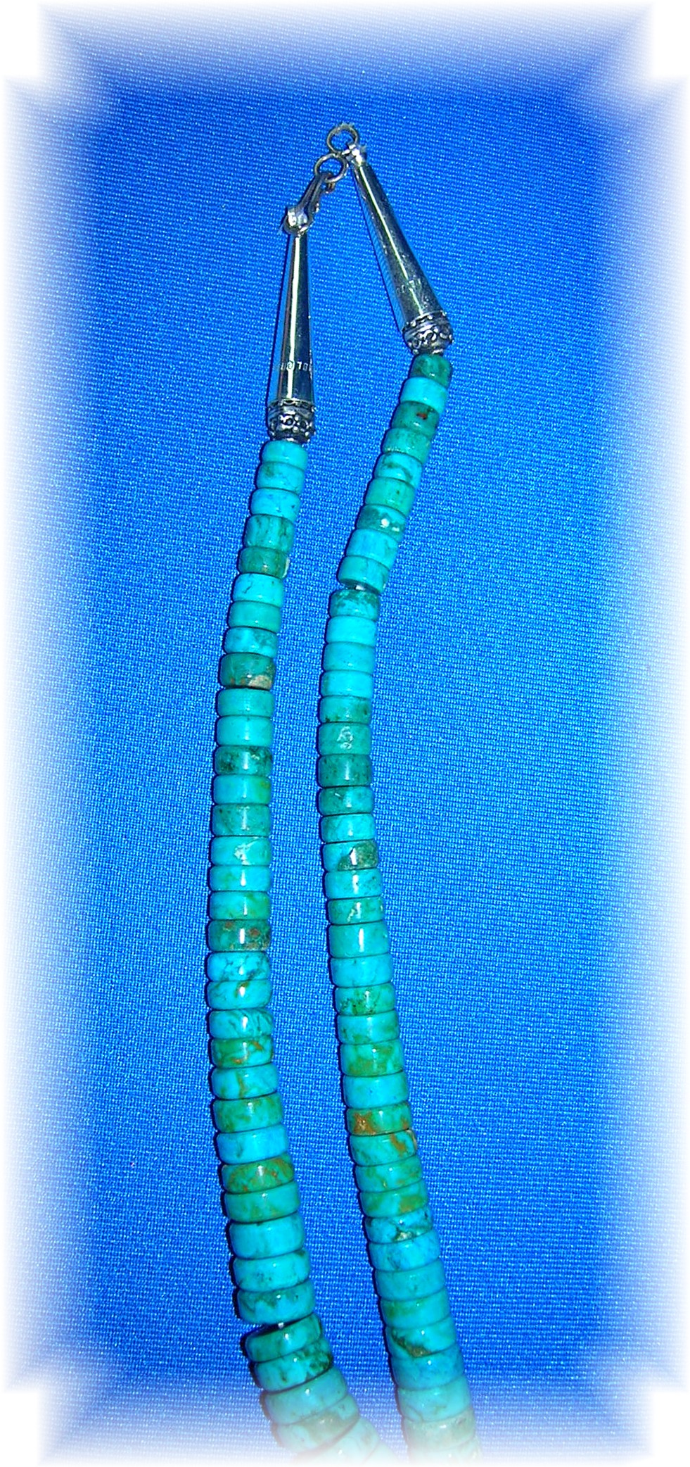 Native American Turquoise Coral Sterling Silver Necklac
