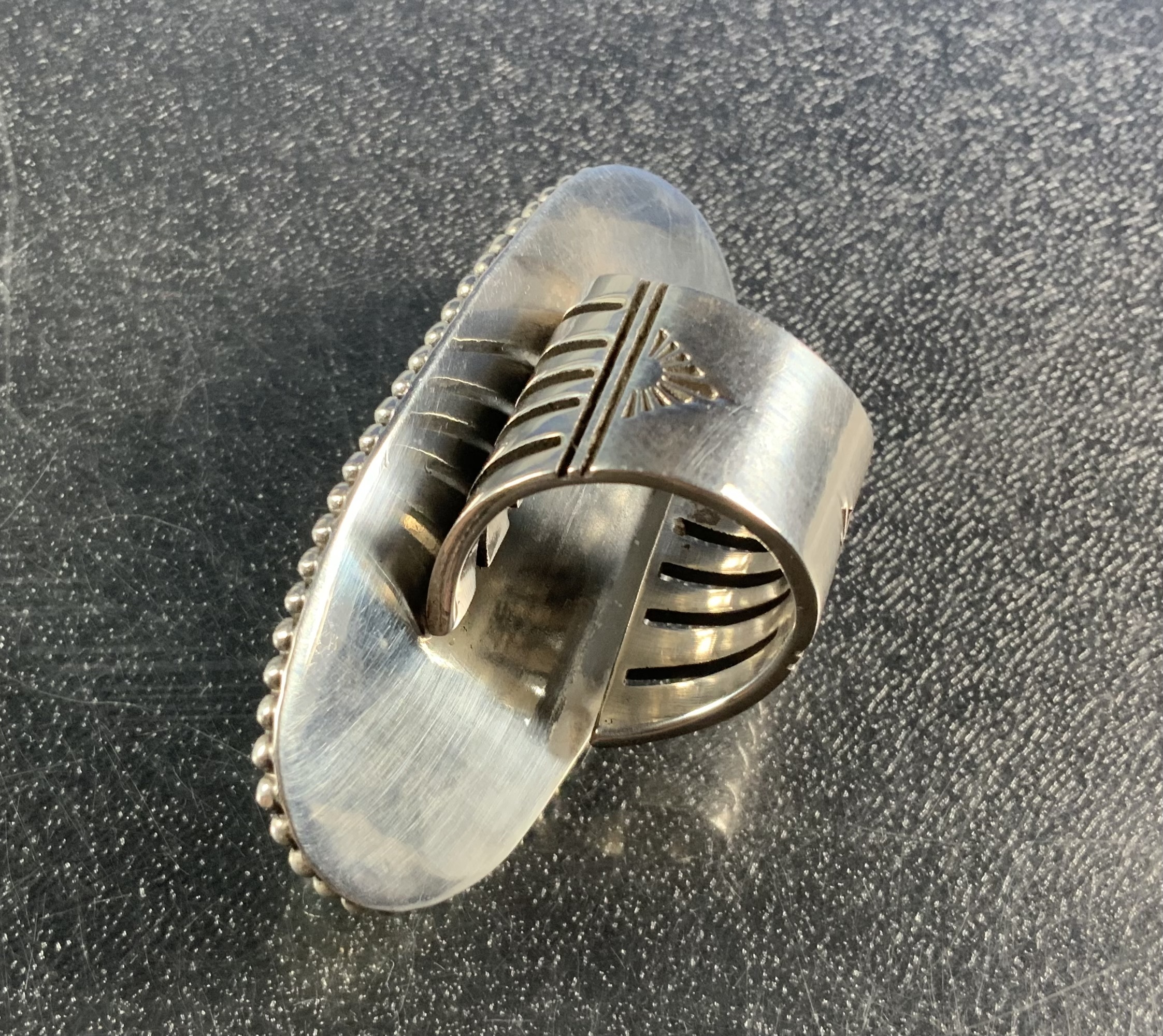 Dan Dodson Sterling Silver Turquoise Adjustable Ring
