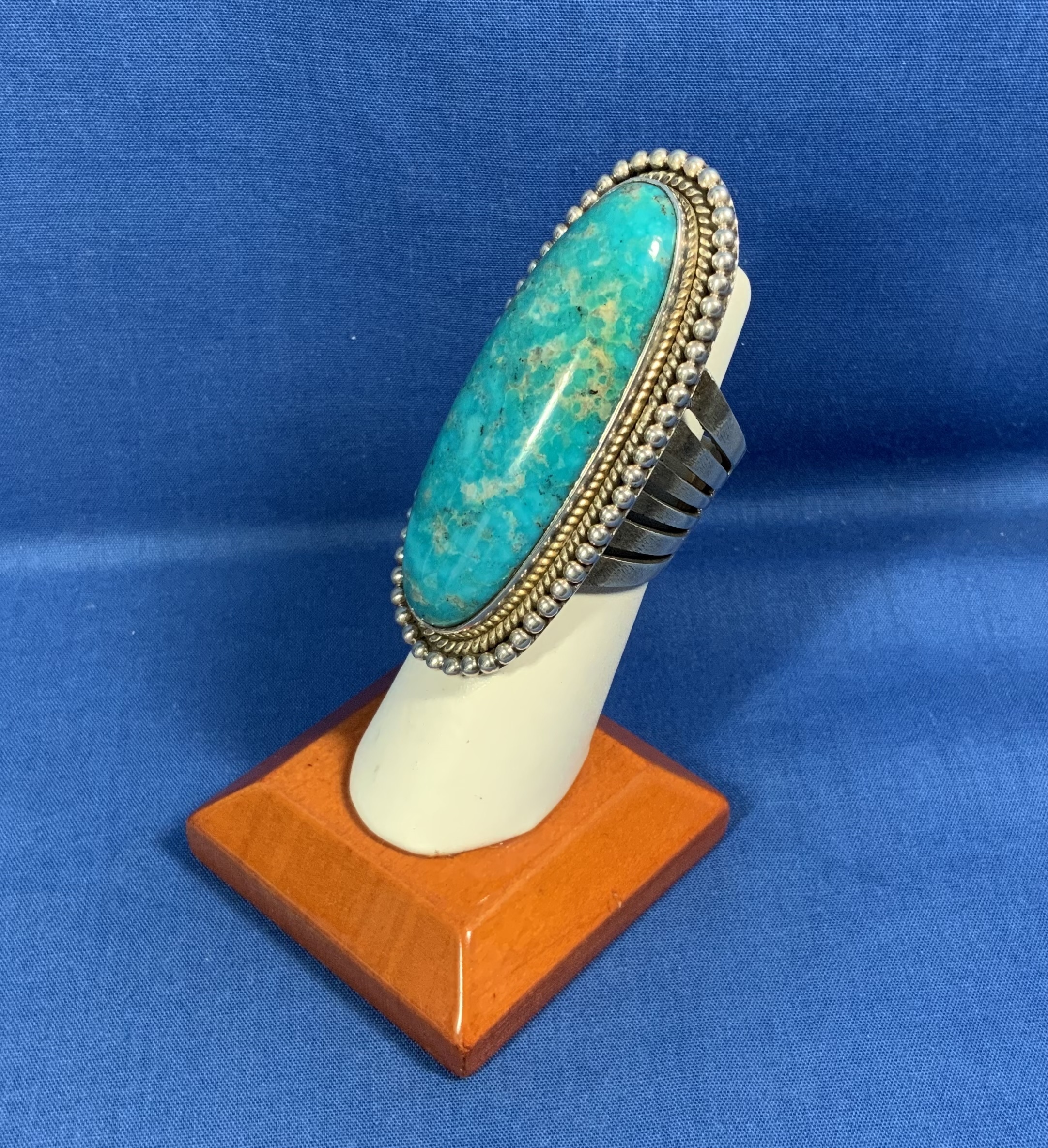 Dan Dodson Sterling Silver Turquoise Adjustable Ring