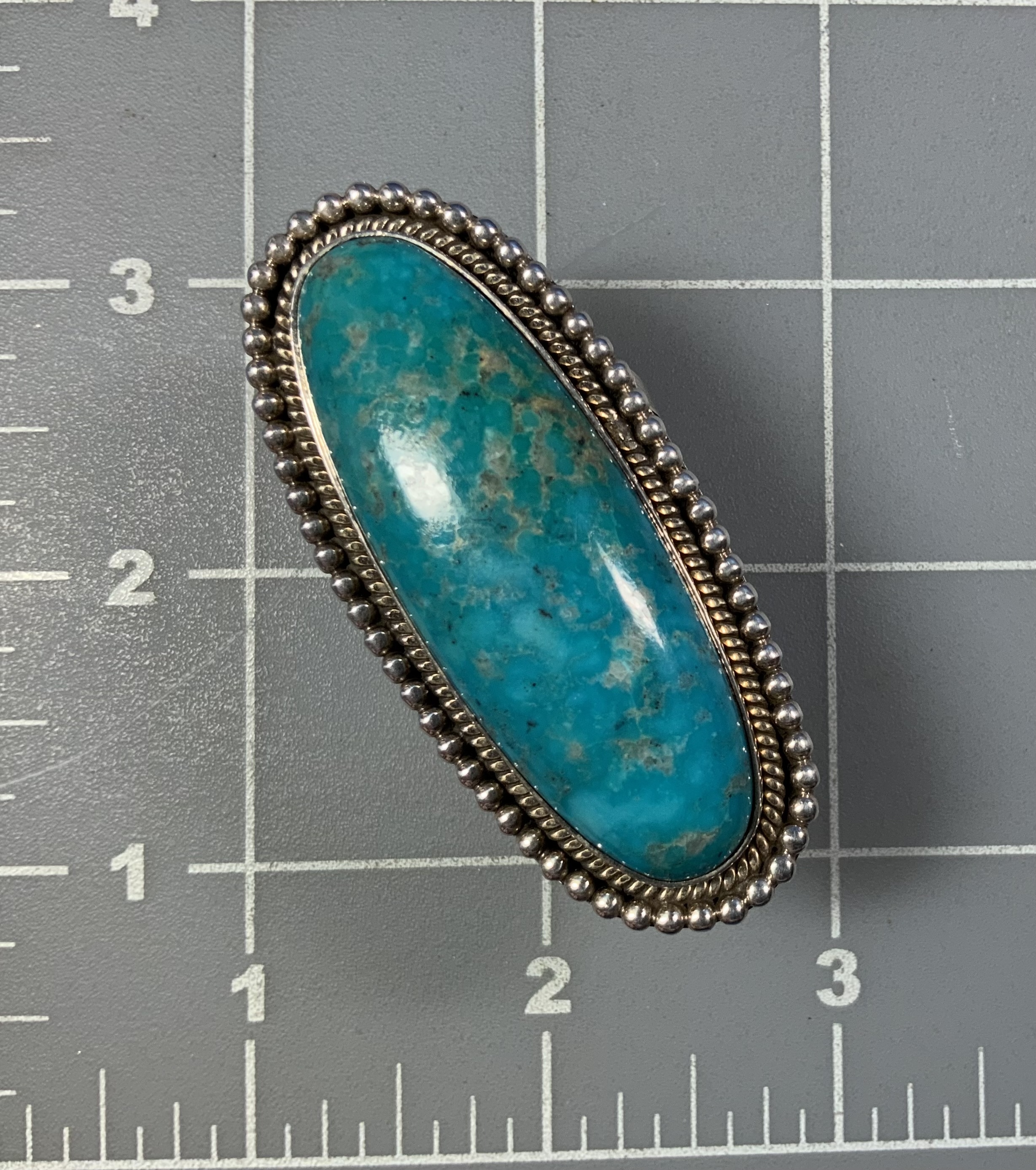 Dan Dodson Sterling Silver Turquoise Adjustable Ring