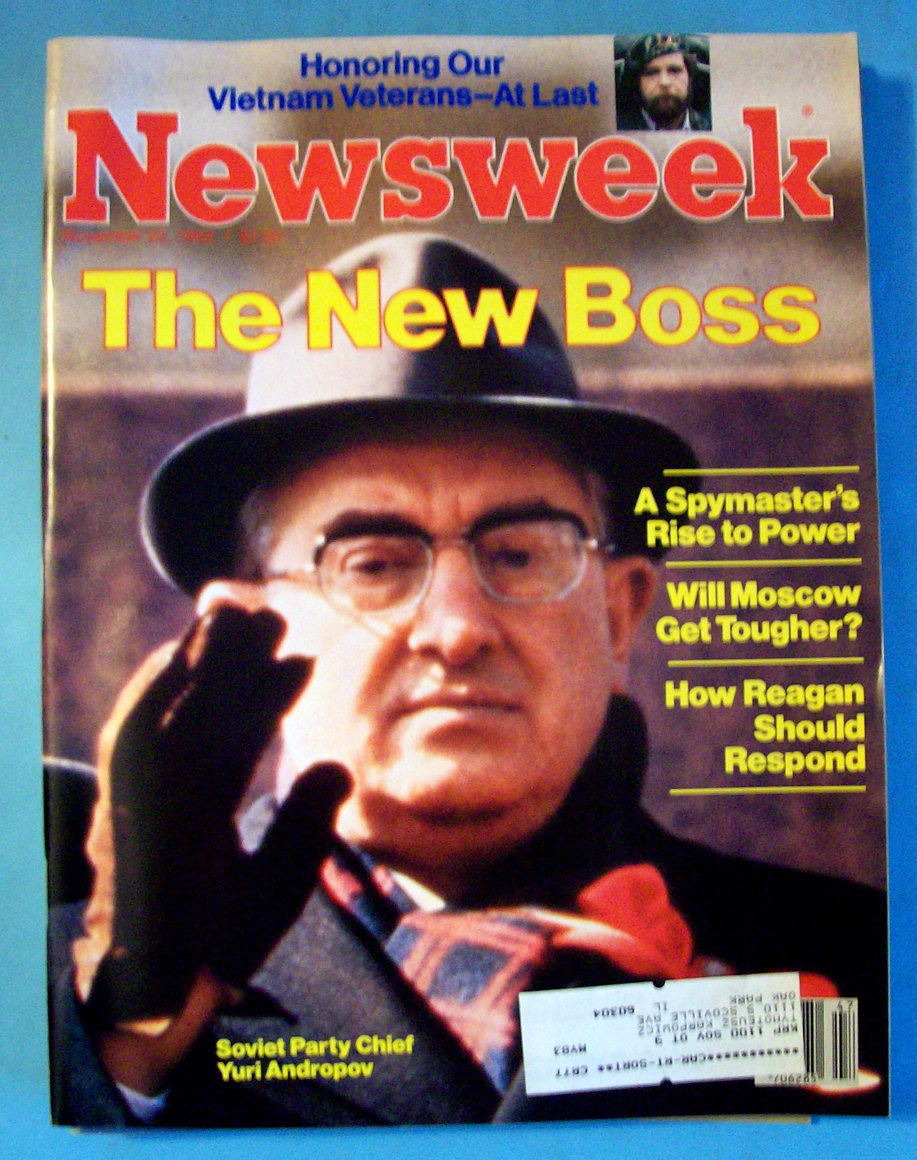 Newsweek Magazine - November 22, 1982 - Yuri Andropov