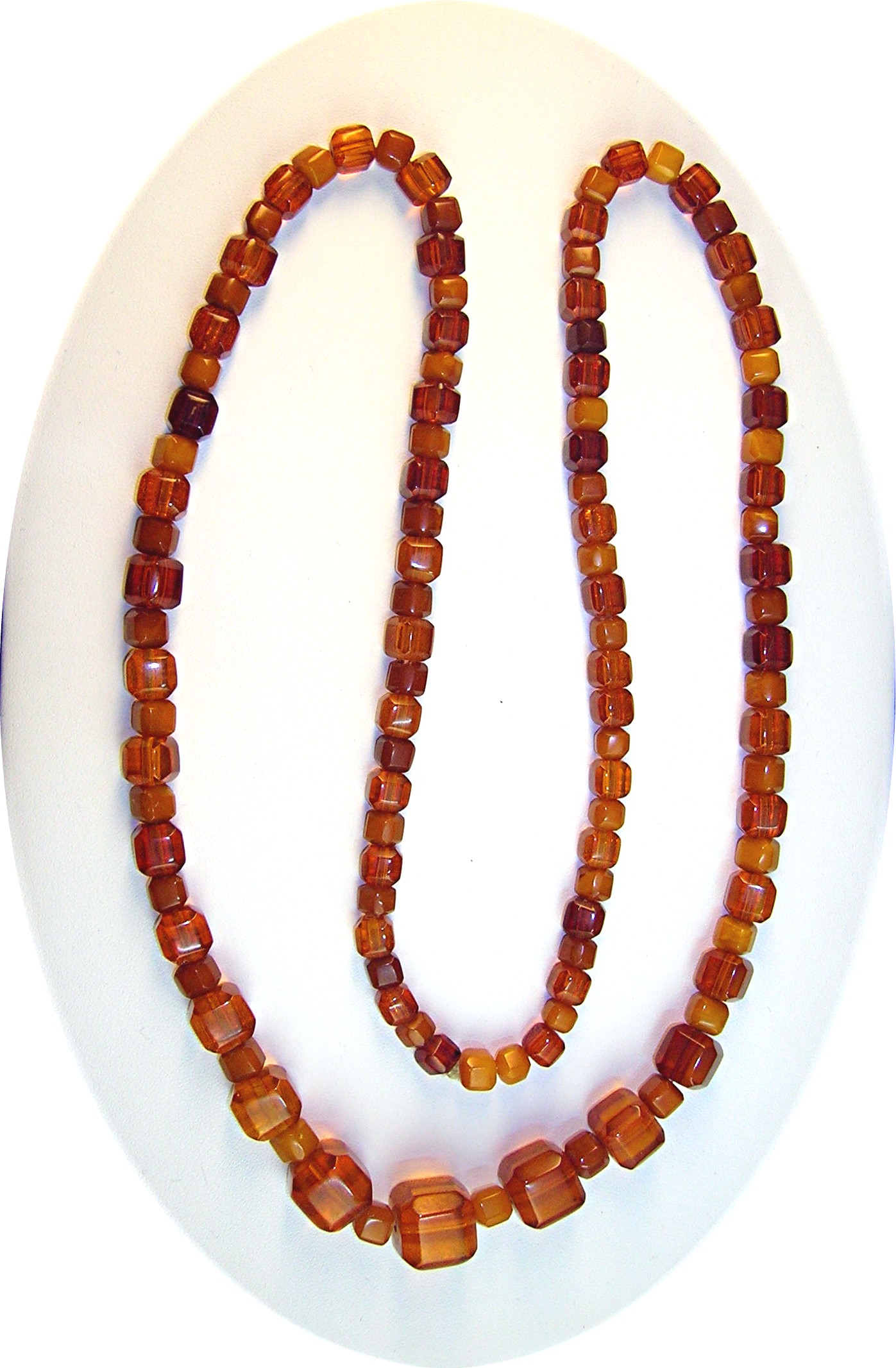Baltic Amber Golden  Dark  Light Cubes Necklace