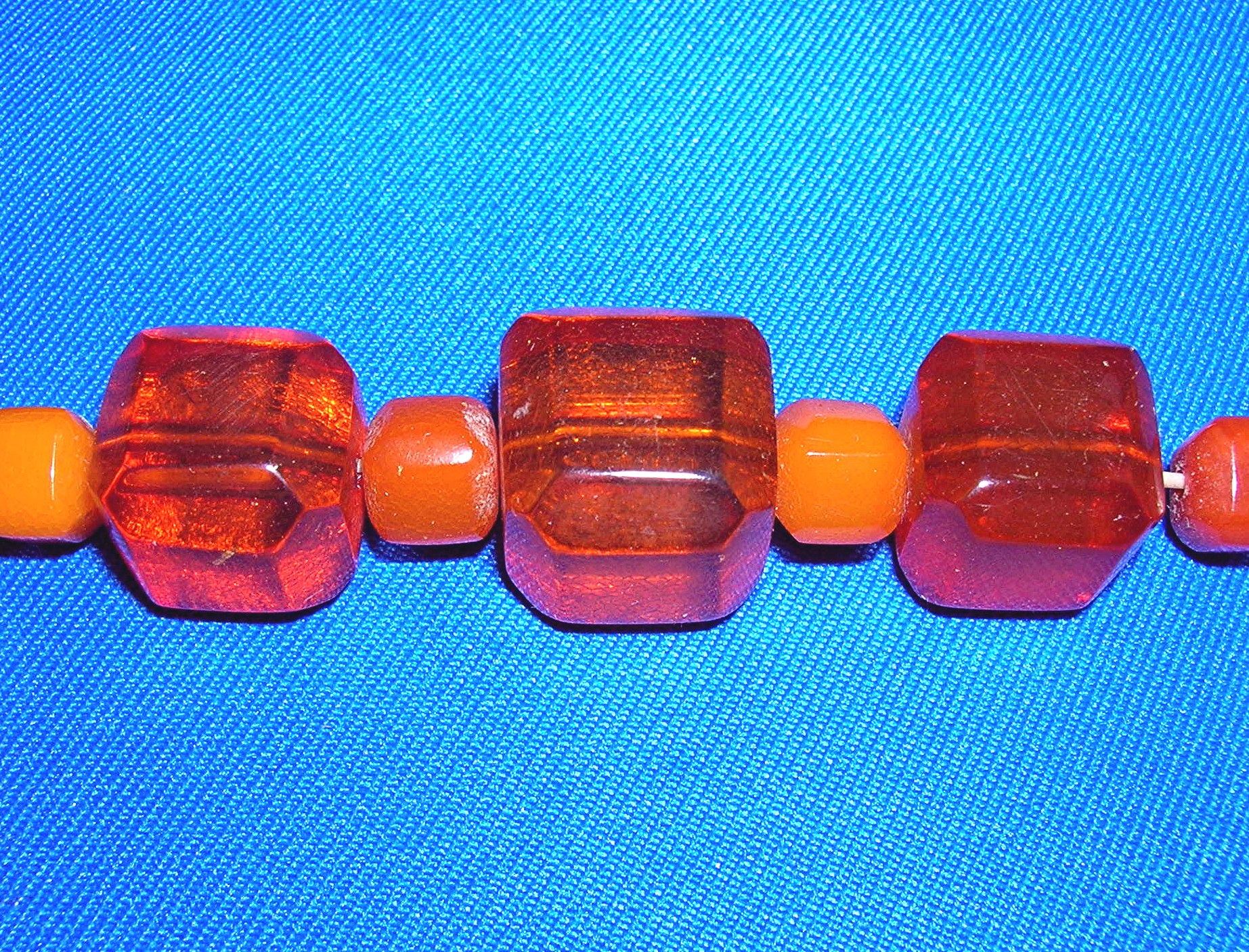 Baltic Amber Golden  Dark  Light Cubes Necklace