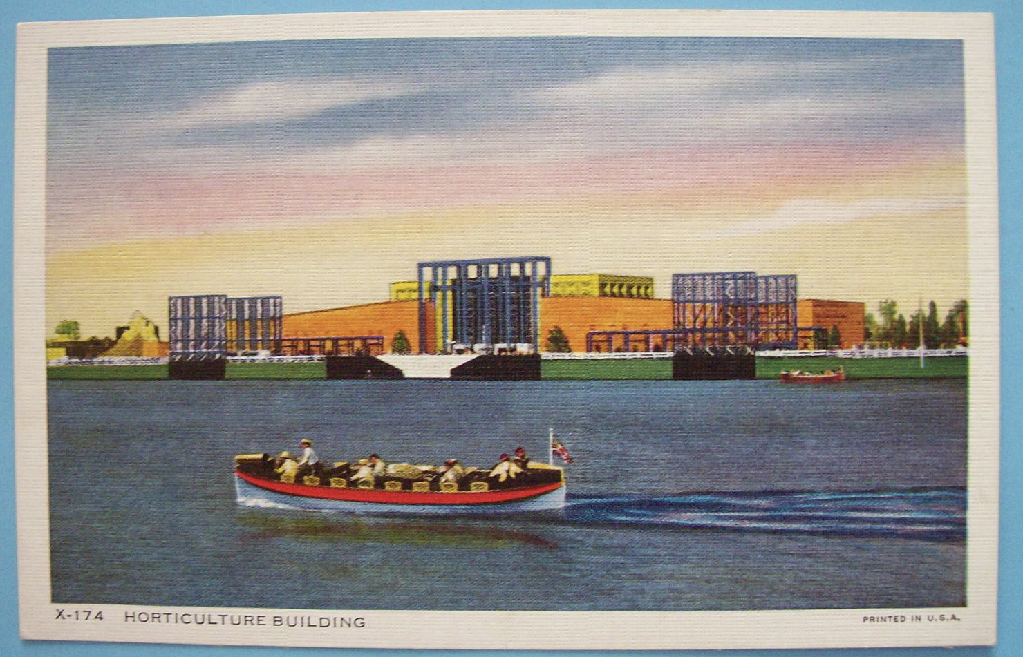 1933 Century Of Progress Horticulture Building Postcard