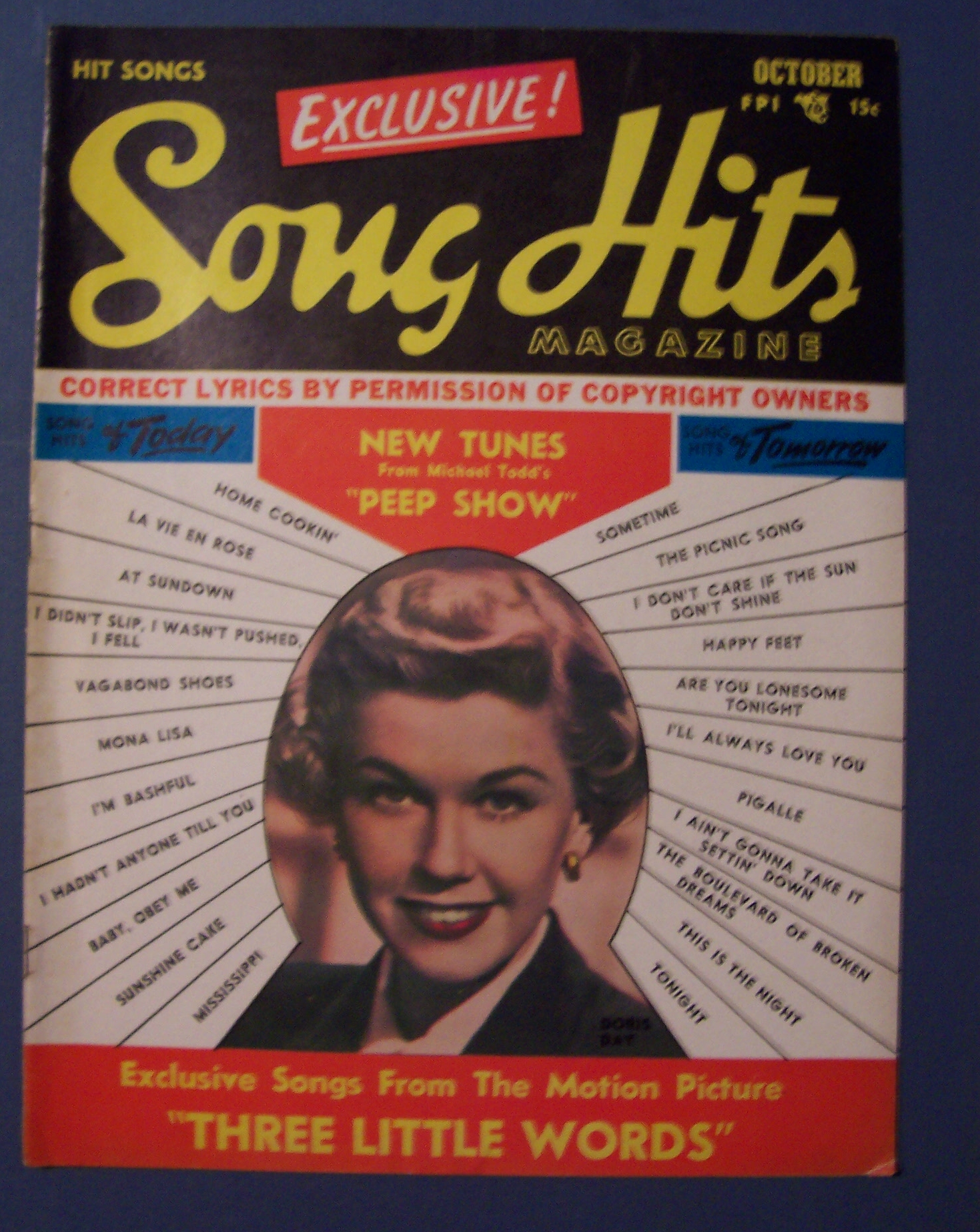 Song Hits- October 1950 -Doris Day
