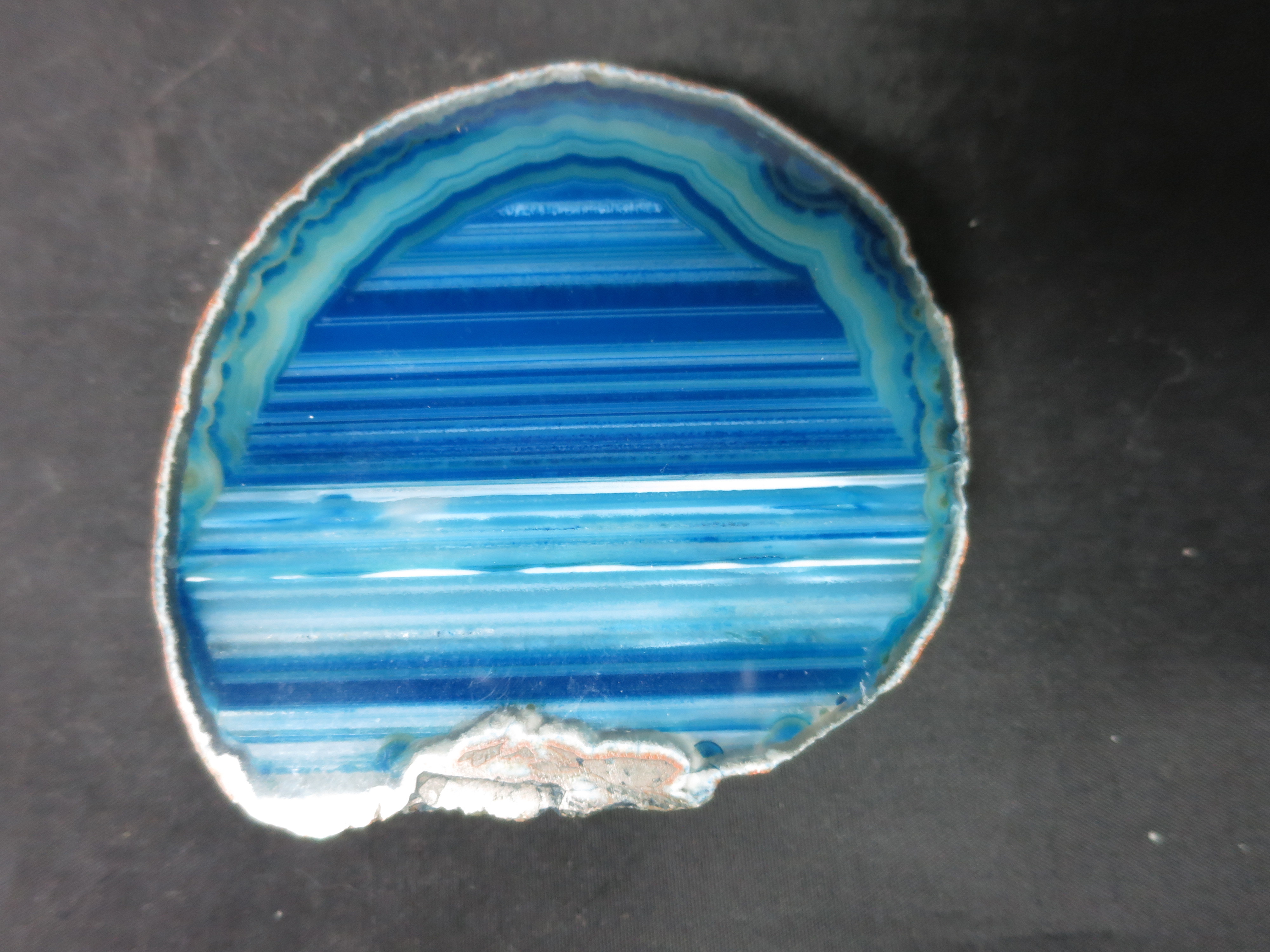 Blue Agate Polished Slab Slice