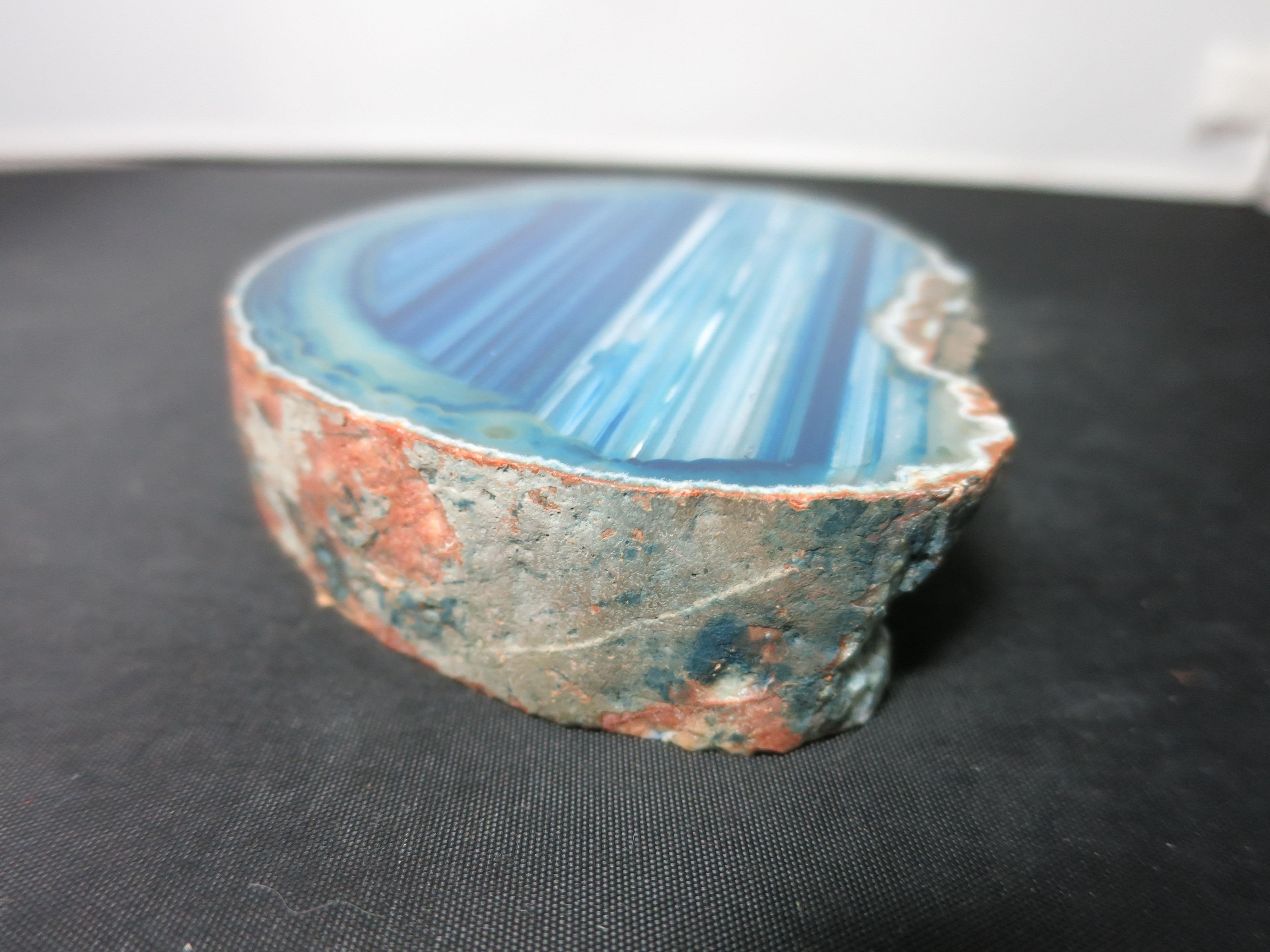 Blue Agate Polished Slab Slice