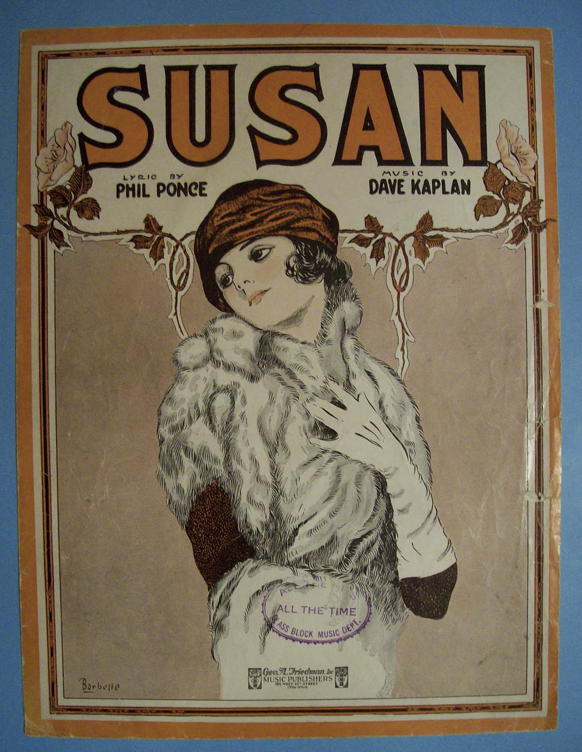 Sheet Music For 1920 Susan