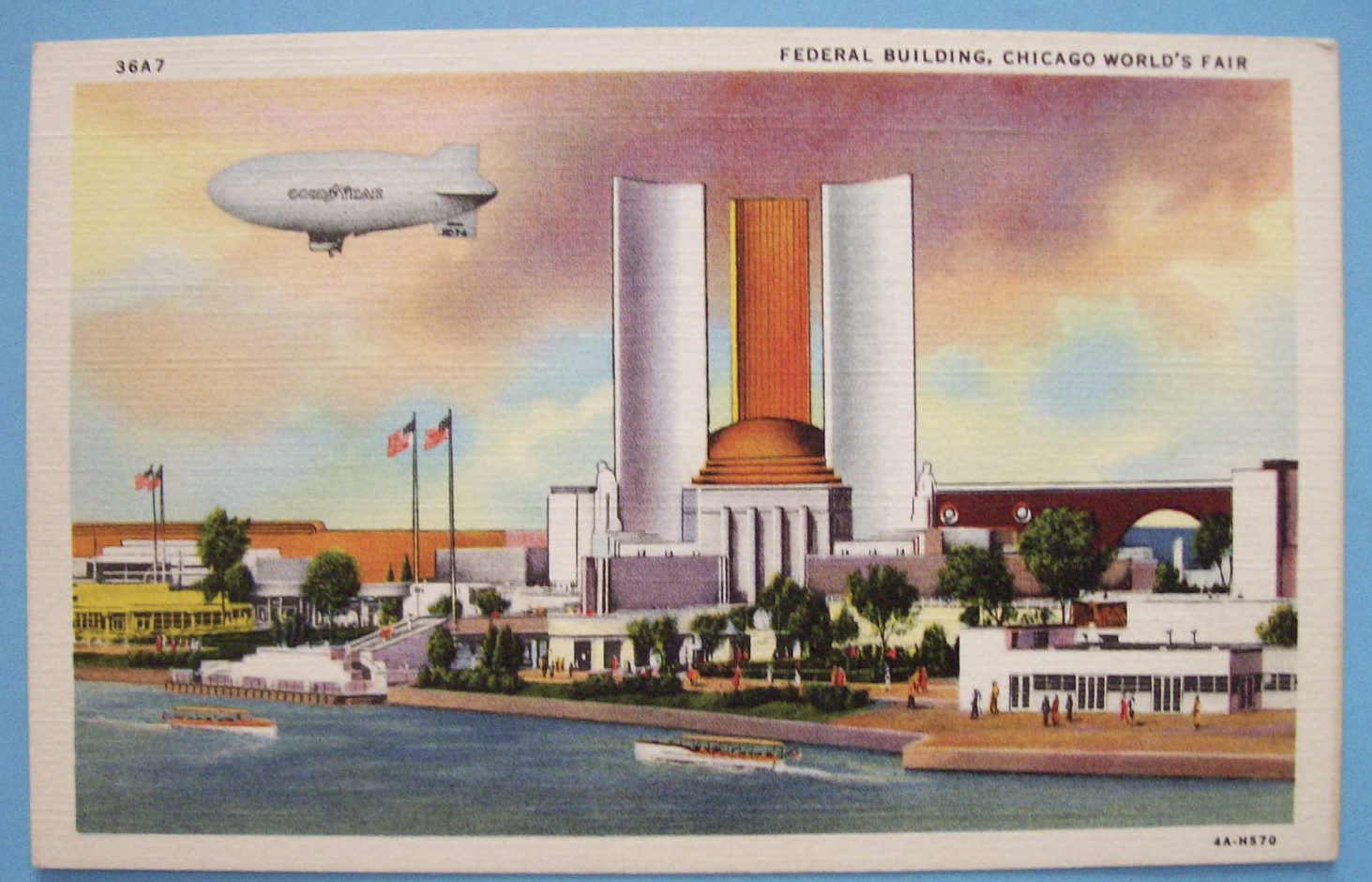 Federal Building Postcard (1933 Century Of Progress)