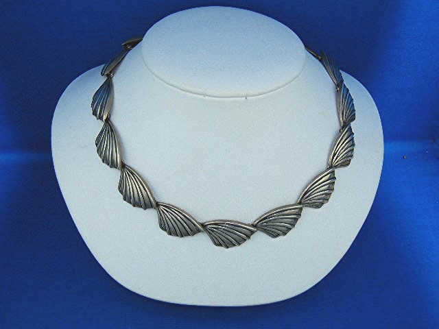 Taxco Mexico Sterling Silver Eagle 23 17 Inch Necklace