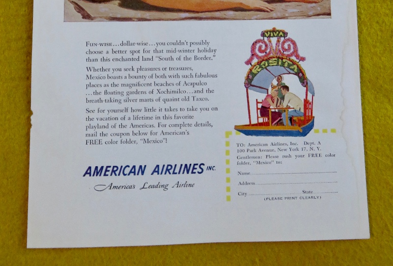 1951 American Airlines with Woman Laying In The Sun