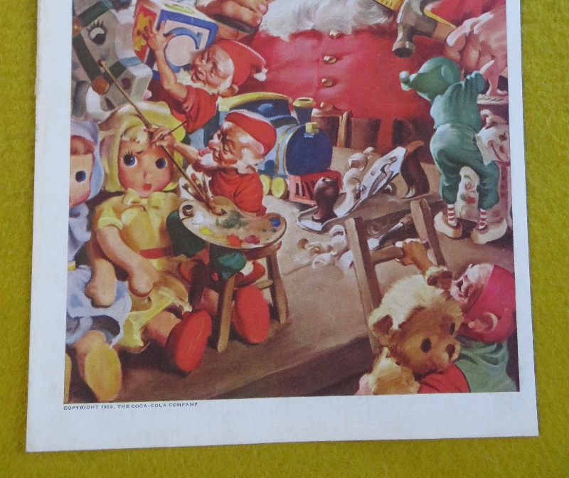 1953 Coca Cola (Coke) with Santa Claus & Toys
