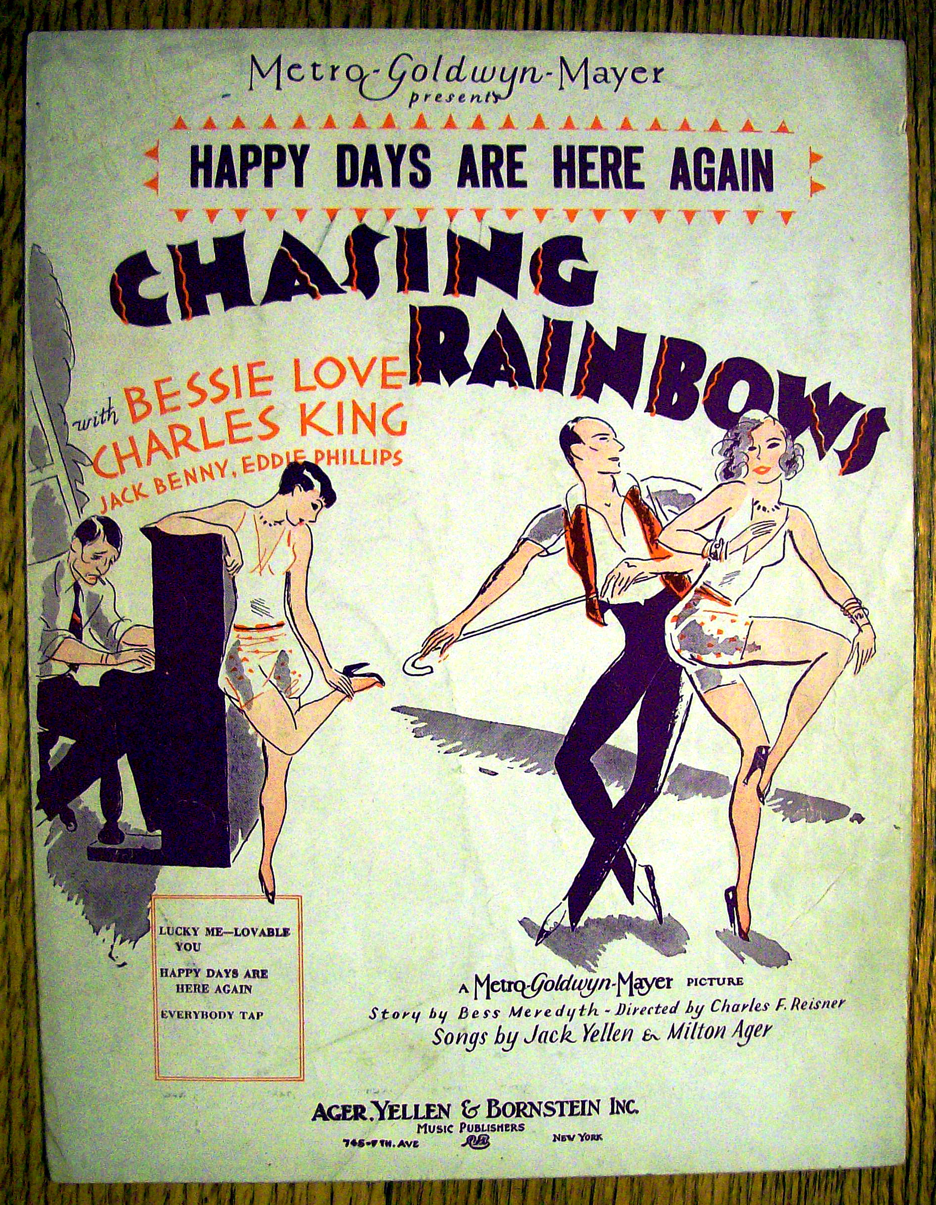 Sheet Music For 1929 Happy Days Are Here Again