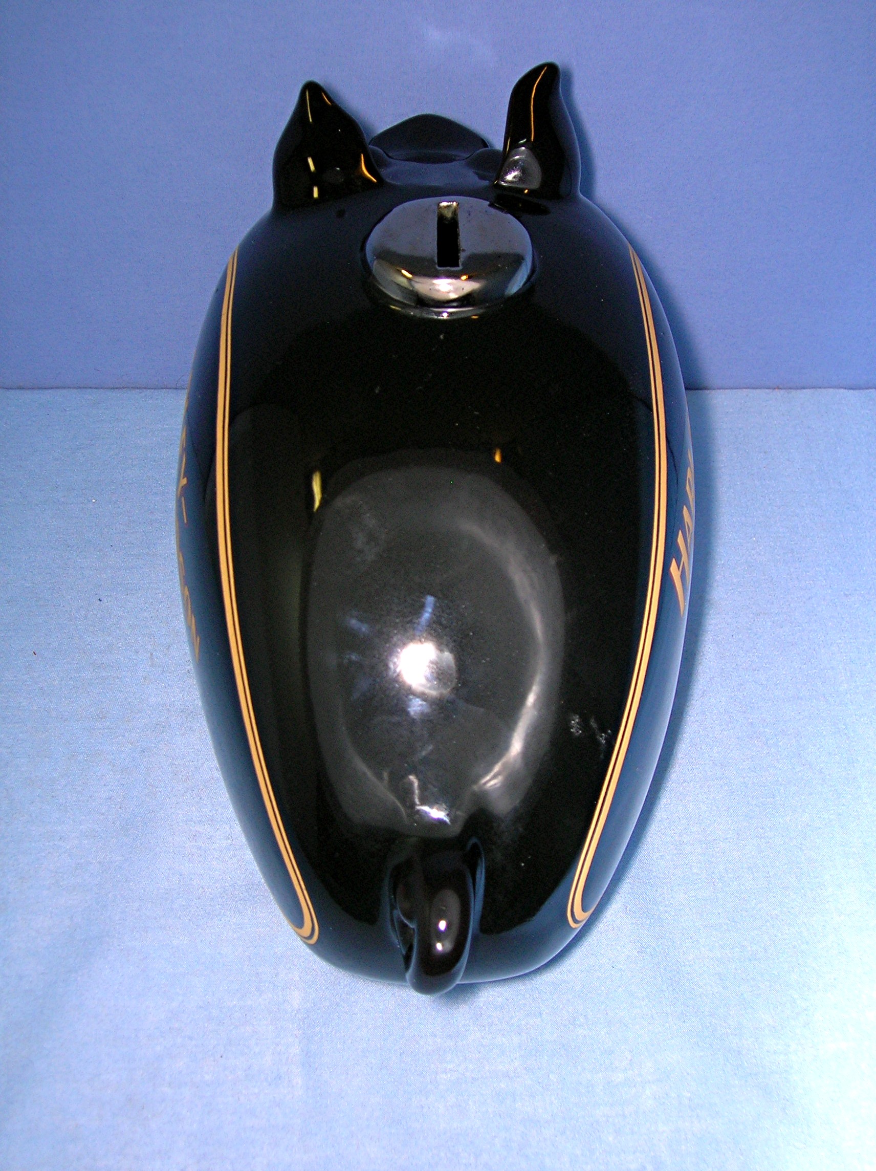 Money Bank Ceramic Harley Davidson Hog