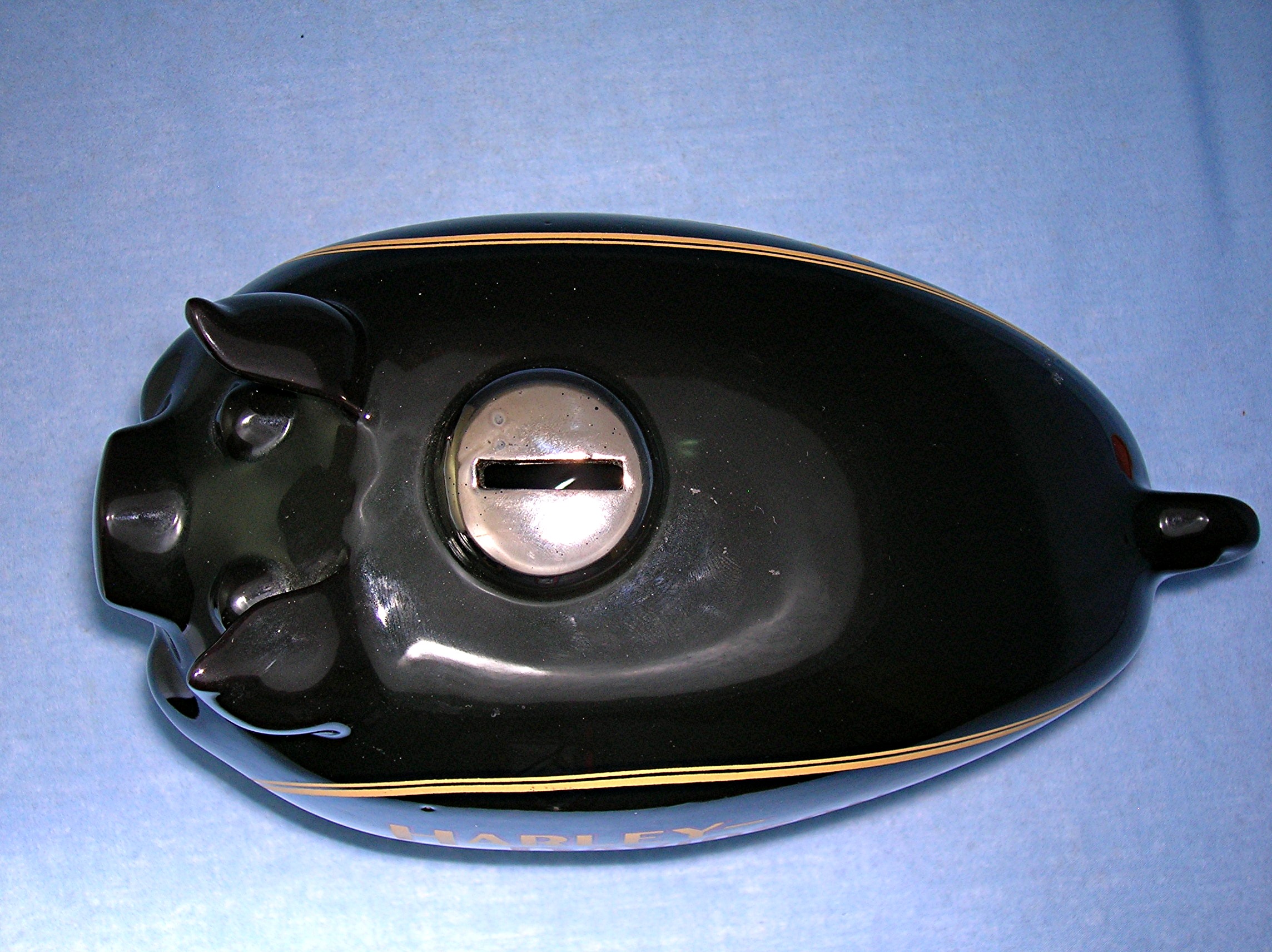 Money Bank Ceramic Harley Davidson Hog