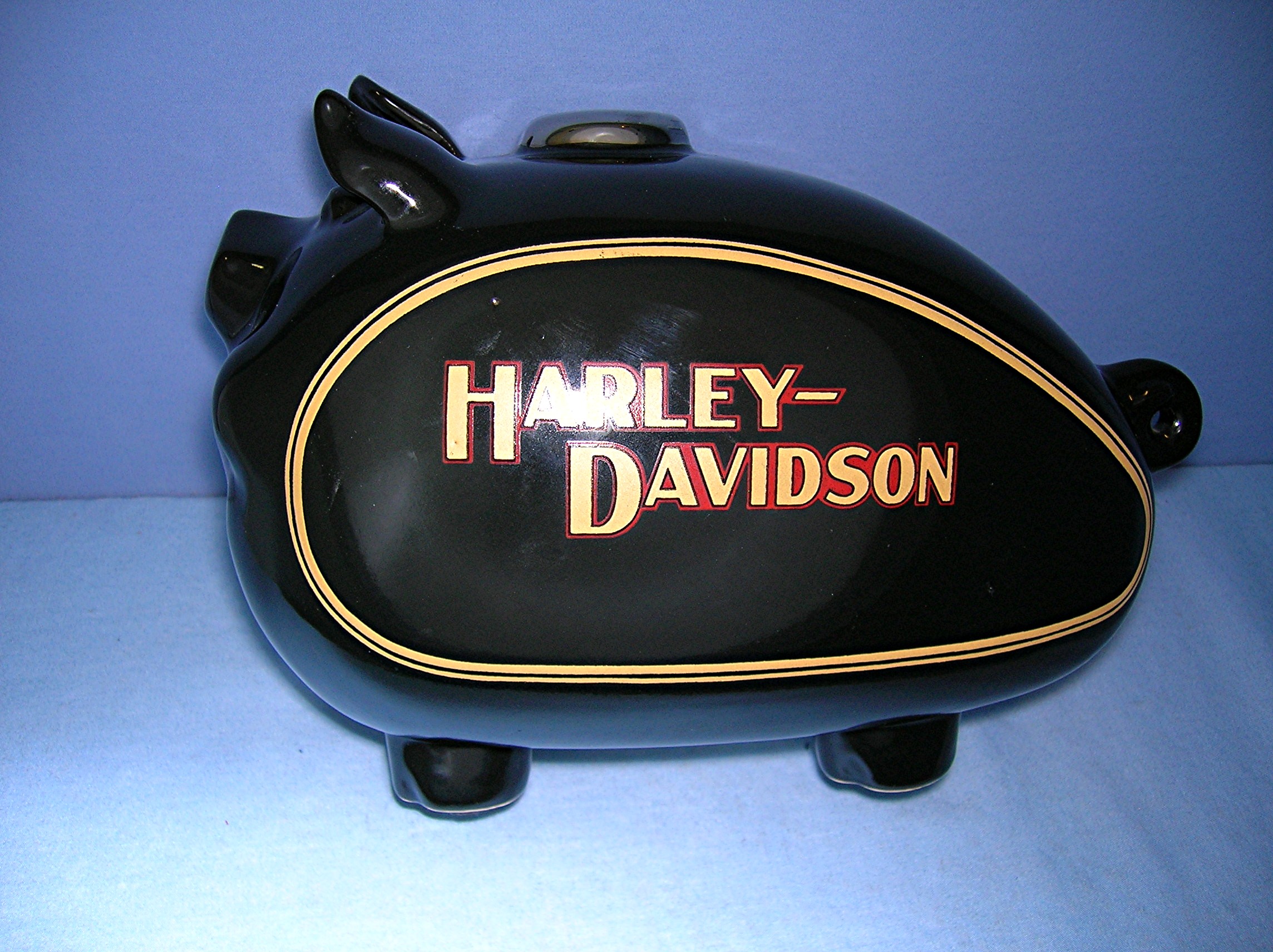 Money Bank Ceramic Harley Davidson Hog