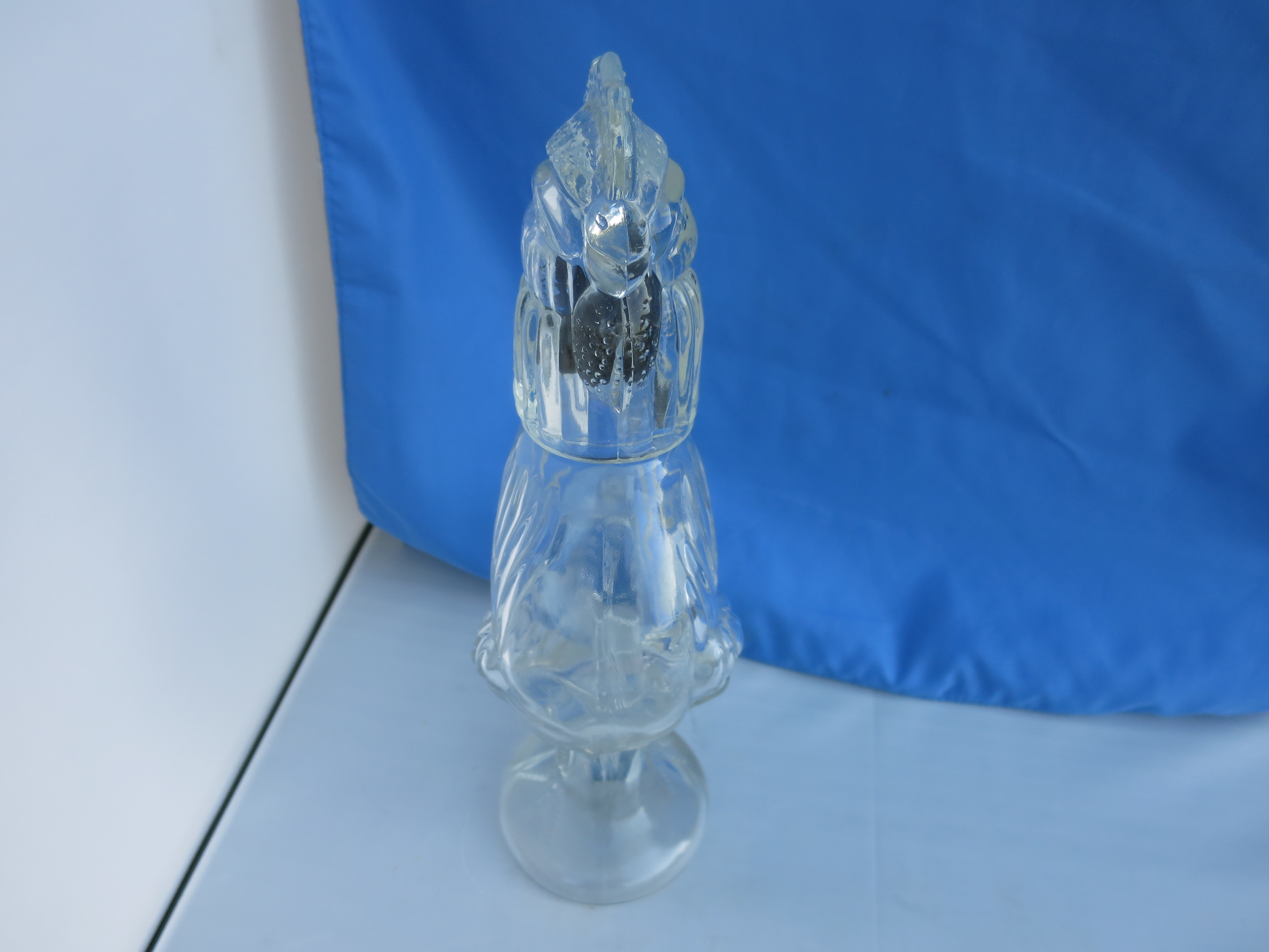 Rooster Figural Bottle Decanter Shot Glass Head