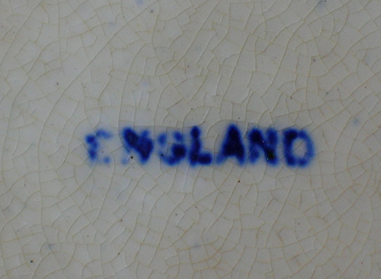 Flow Blue England  Los Angles California Collector Plat