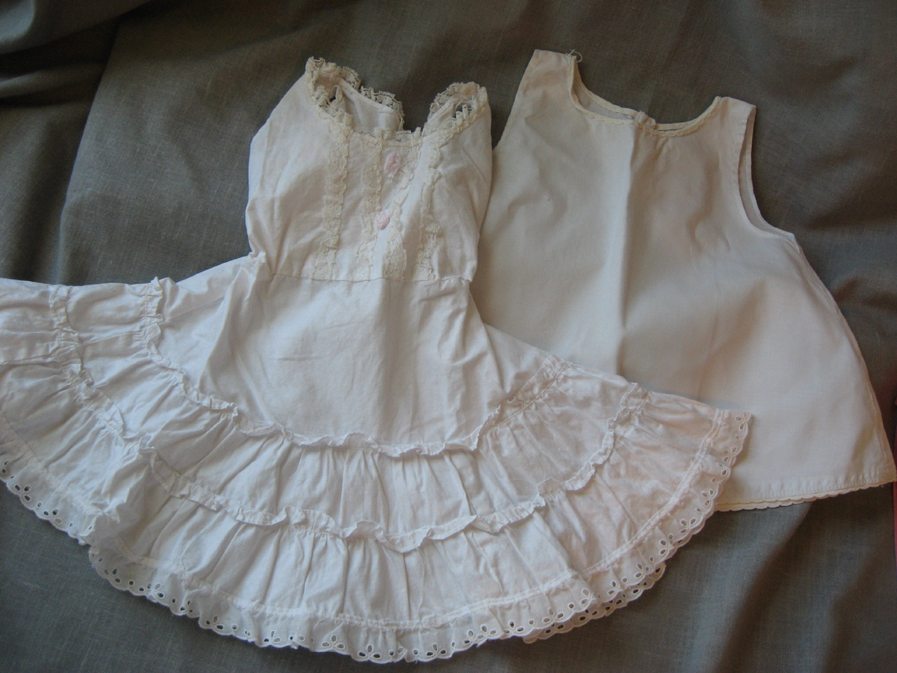 2 Vintage Child or Doll Slips