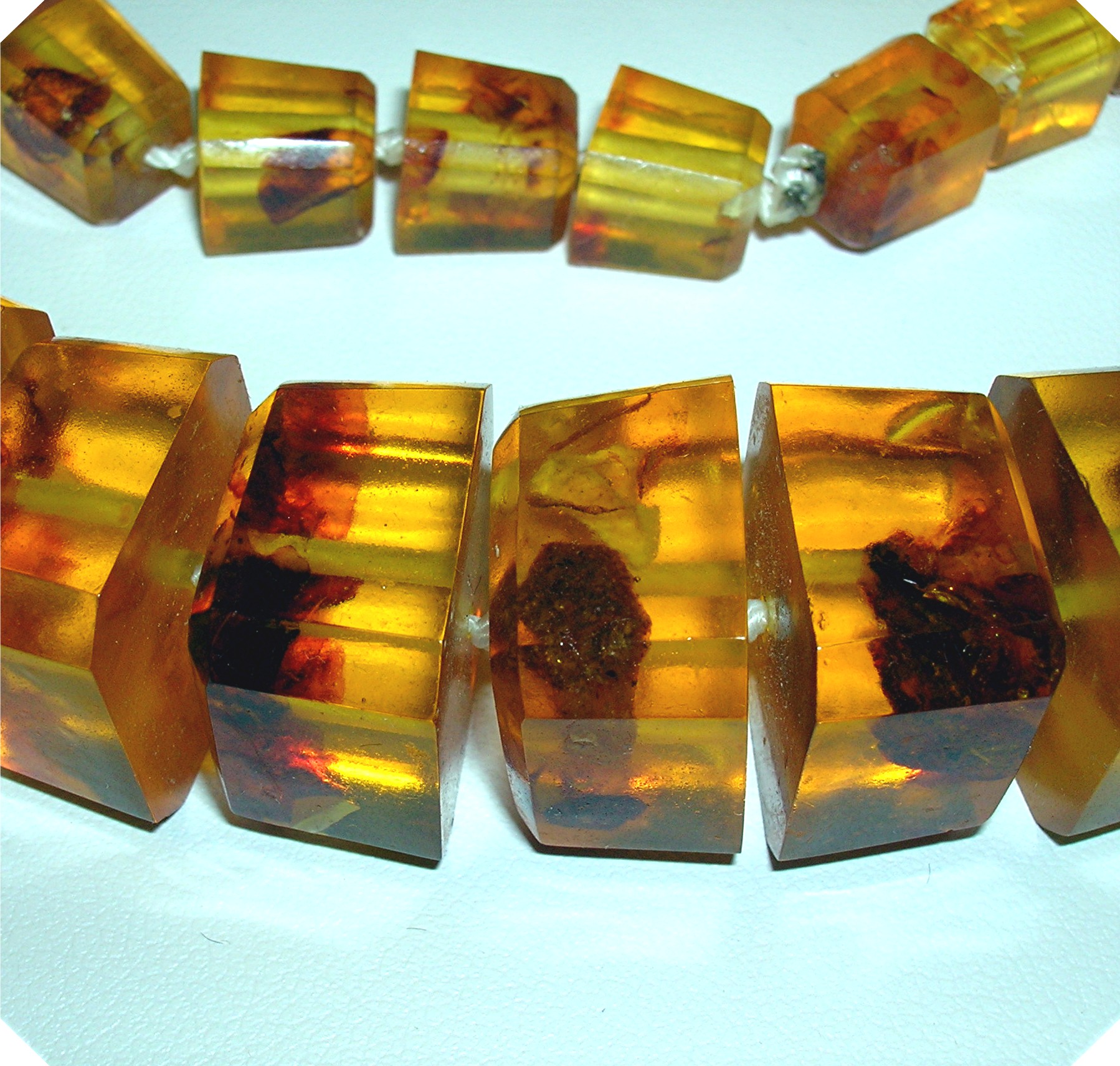 Baltic Amber Bugs Leaves  94 Grams Necklace